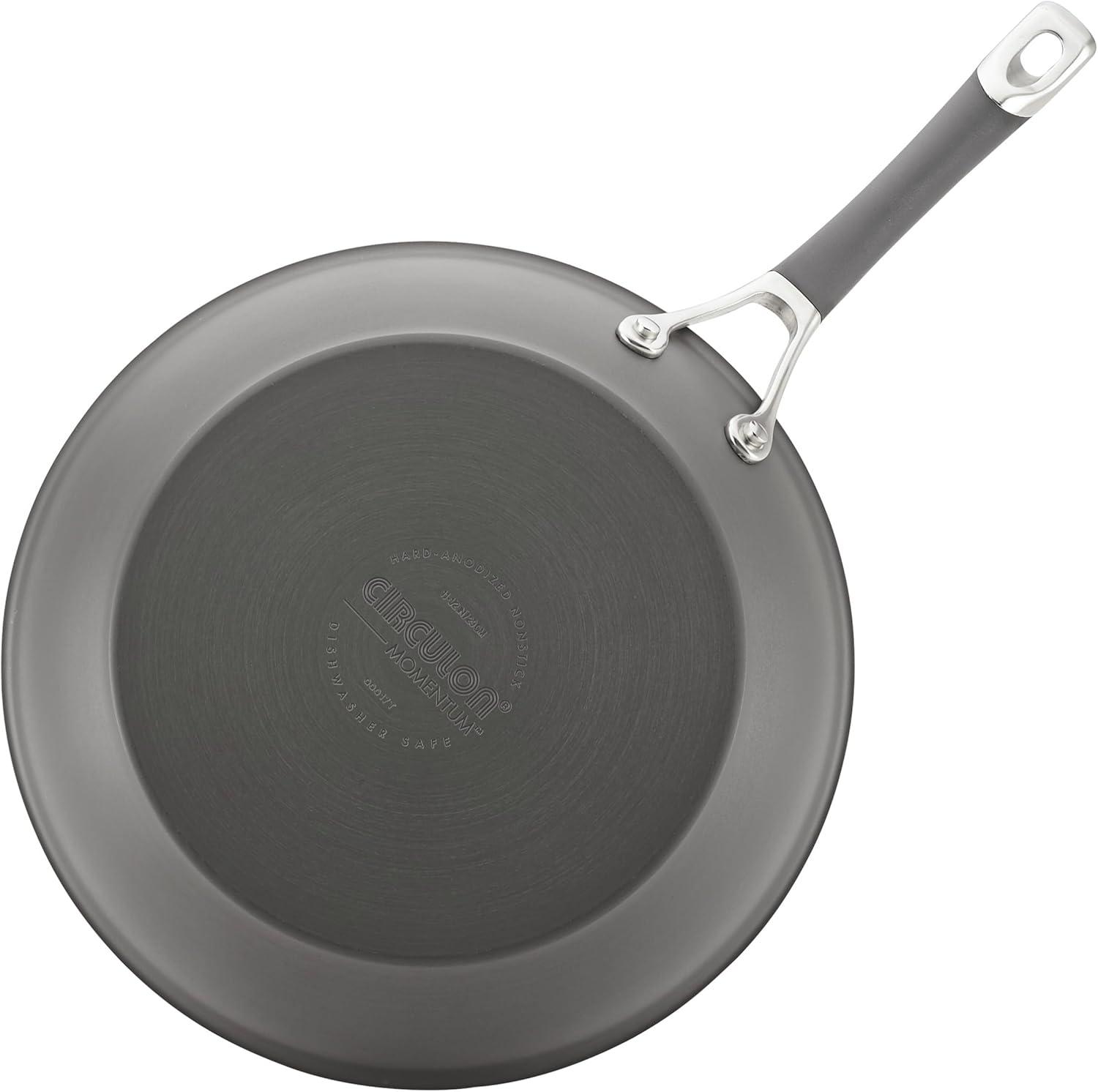 Circulon Radiance 8.5", 10" & 12.25" Open Frying Pans: Nonstick, Oven-Safe to 400°F, Dishwasher-Safe, Hard Anodized Aluminum