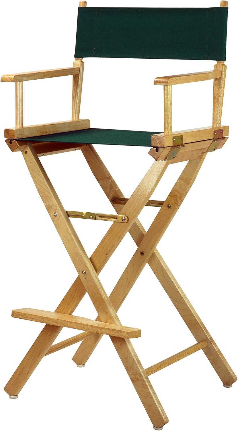 230-00-021-32 30 in. Directors Chair Natural Frame with Hunter Green Canvas