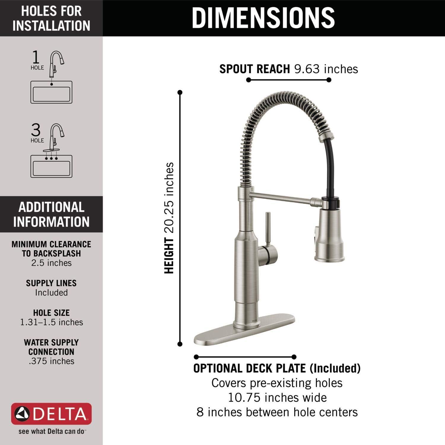 Stainless Steel Pull-Down Sprayer Kitchen Faucet with Magnetic Docking