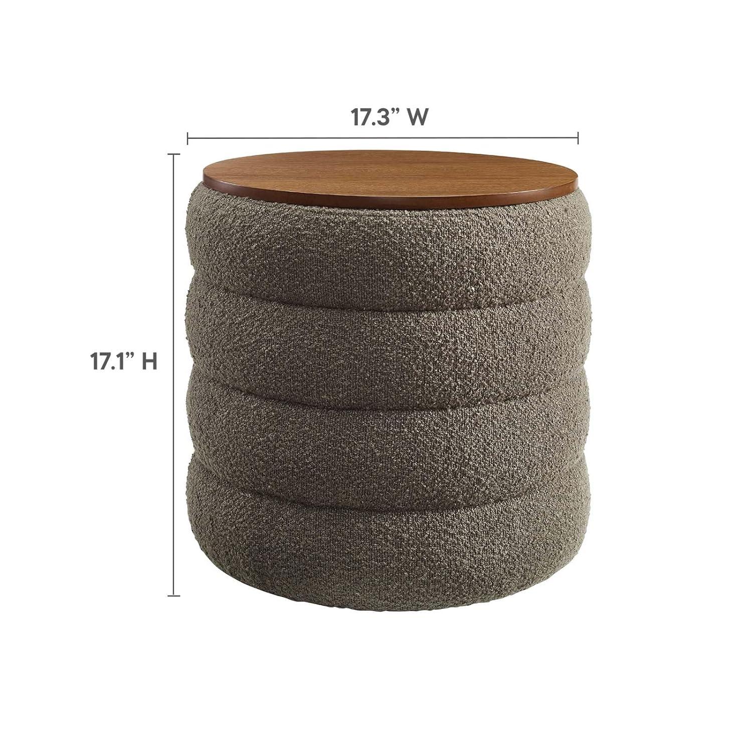 Modway Modway Mezzo 17.3" Wide Round Storage Ottoman