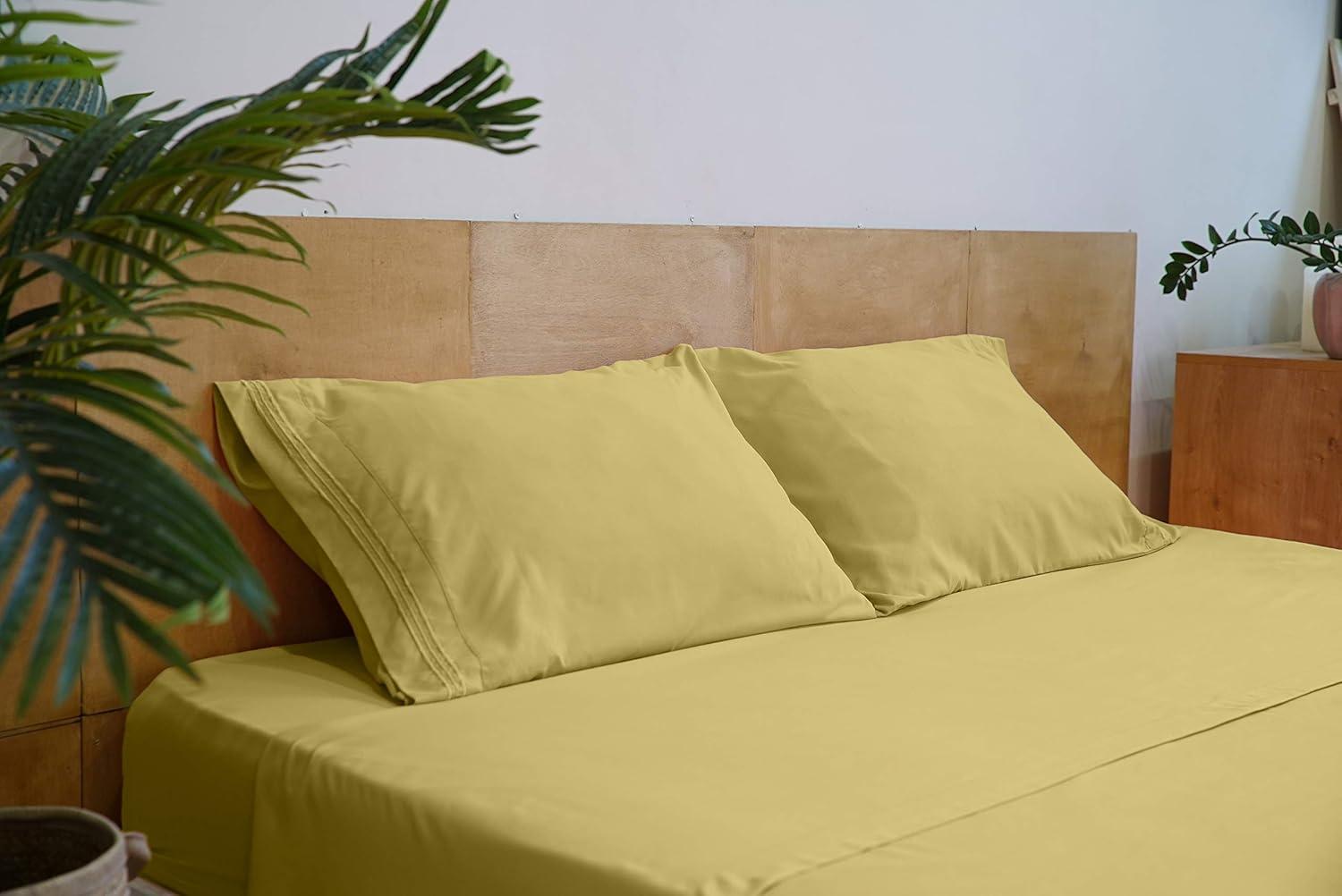 Mezzati Luxury 1800 Prestige Soft and Comfortable Collection Bed Sheets Set Twin Striped Gray