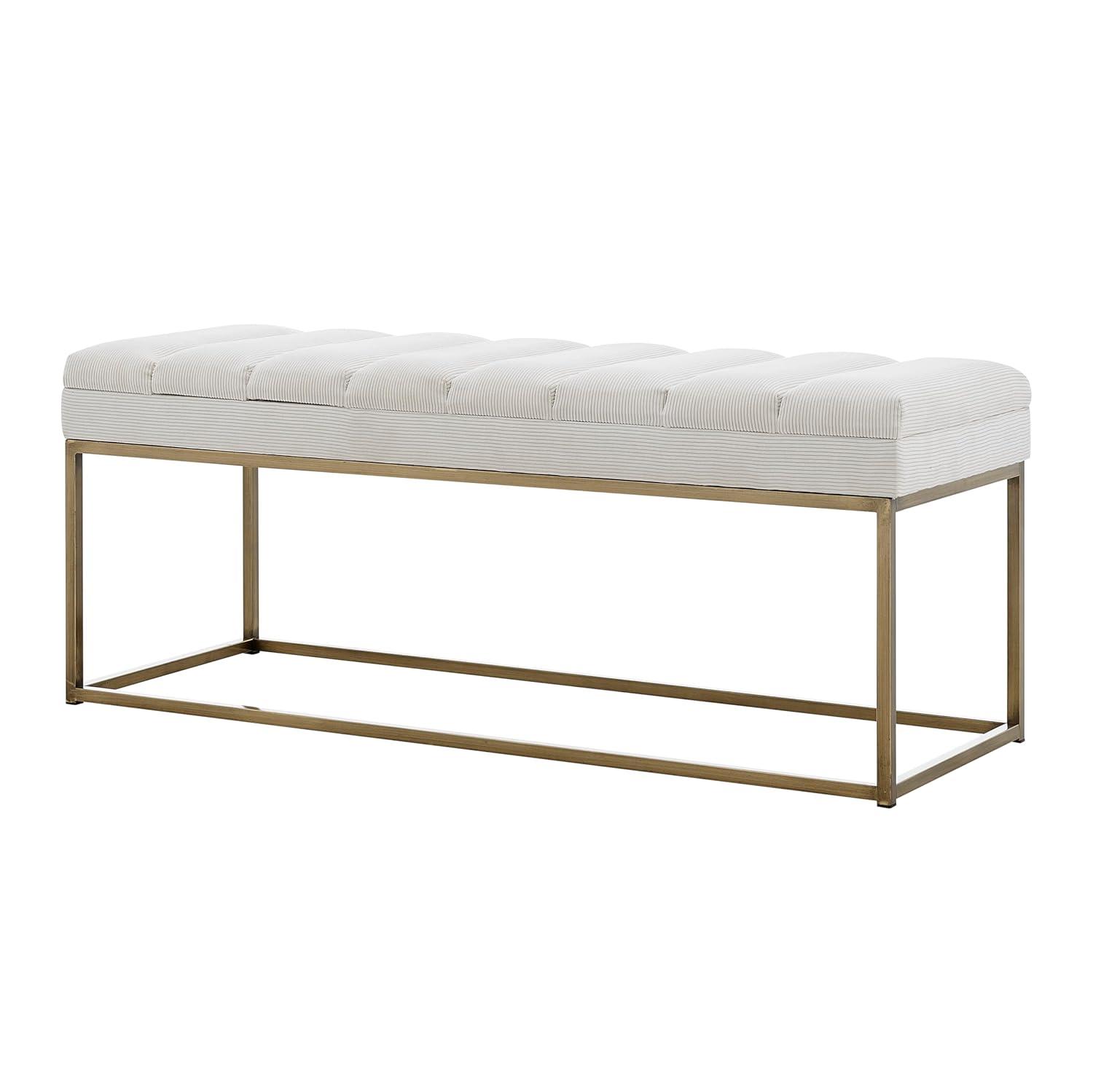 Everly Quinn Georgenia Polyester Upholstered Bench