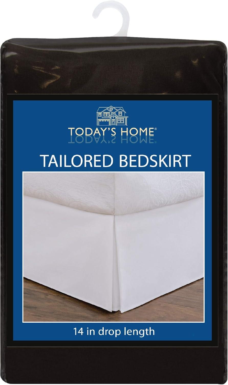 LEVINSOHN TEXTILE Basic Microfiber Tailored Bedskirt with 14-inch Drop Black Full