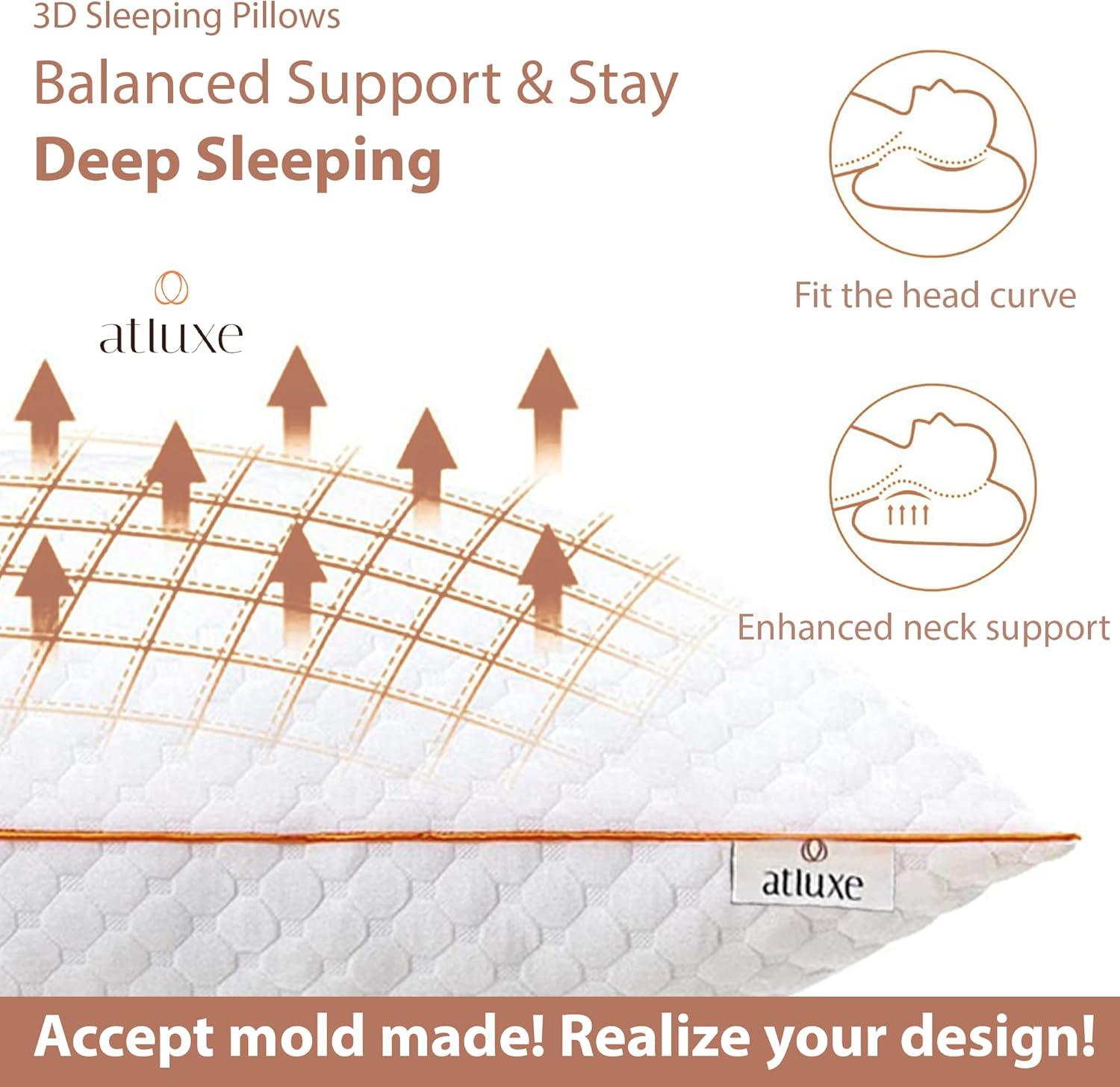 Atluxe Premium Shredded Memory Foam Pillow- Queen Size