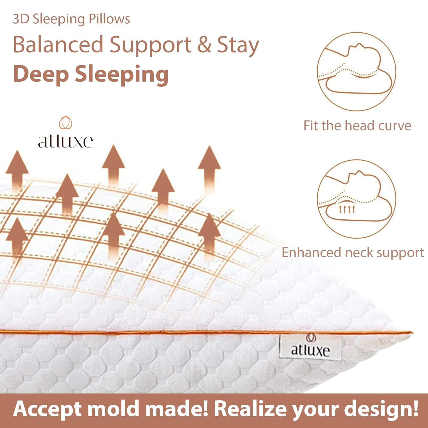 Atluxe Premium Shredded Memory Foam Pillow- Queen Size