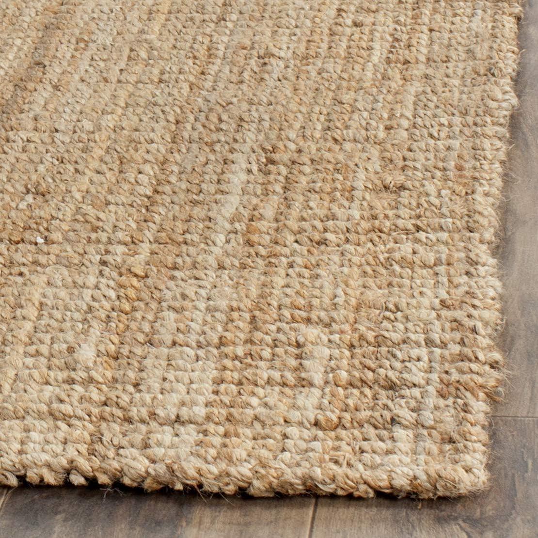 SAFAVIEH Natural Fiber Milica Braided Jute Area Rug, Natural, 4' x 4' Square