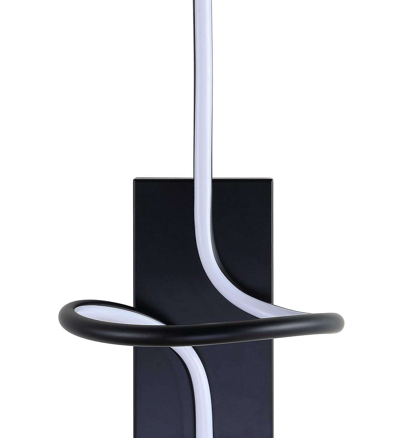 Sketch 9" Minimalist Metal Integrated LED Vanity Light Sconce, Black