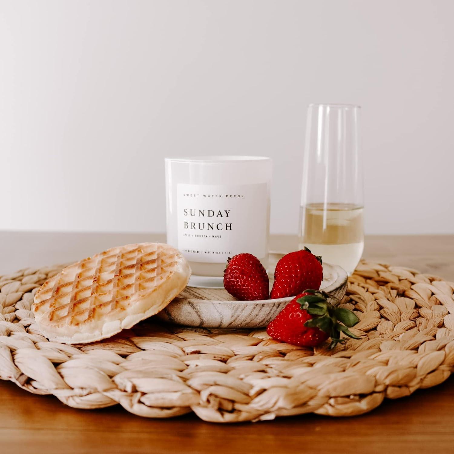 Sweet Water Decor Sunday Brunch 11oz White Jar Soy Candle