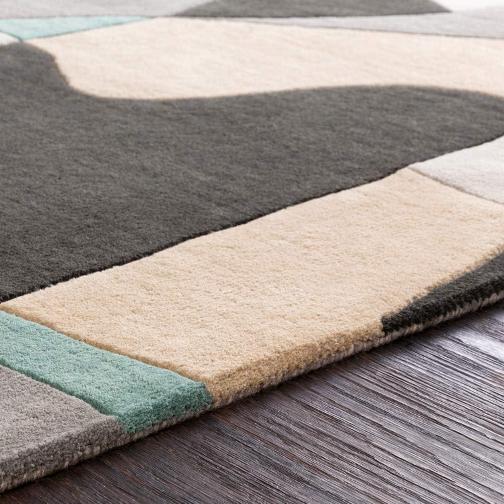 Gaye Wool Gray/Khaki/Teal Rug