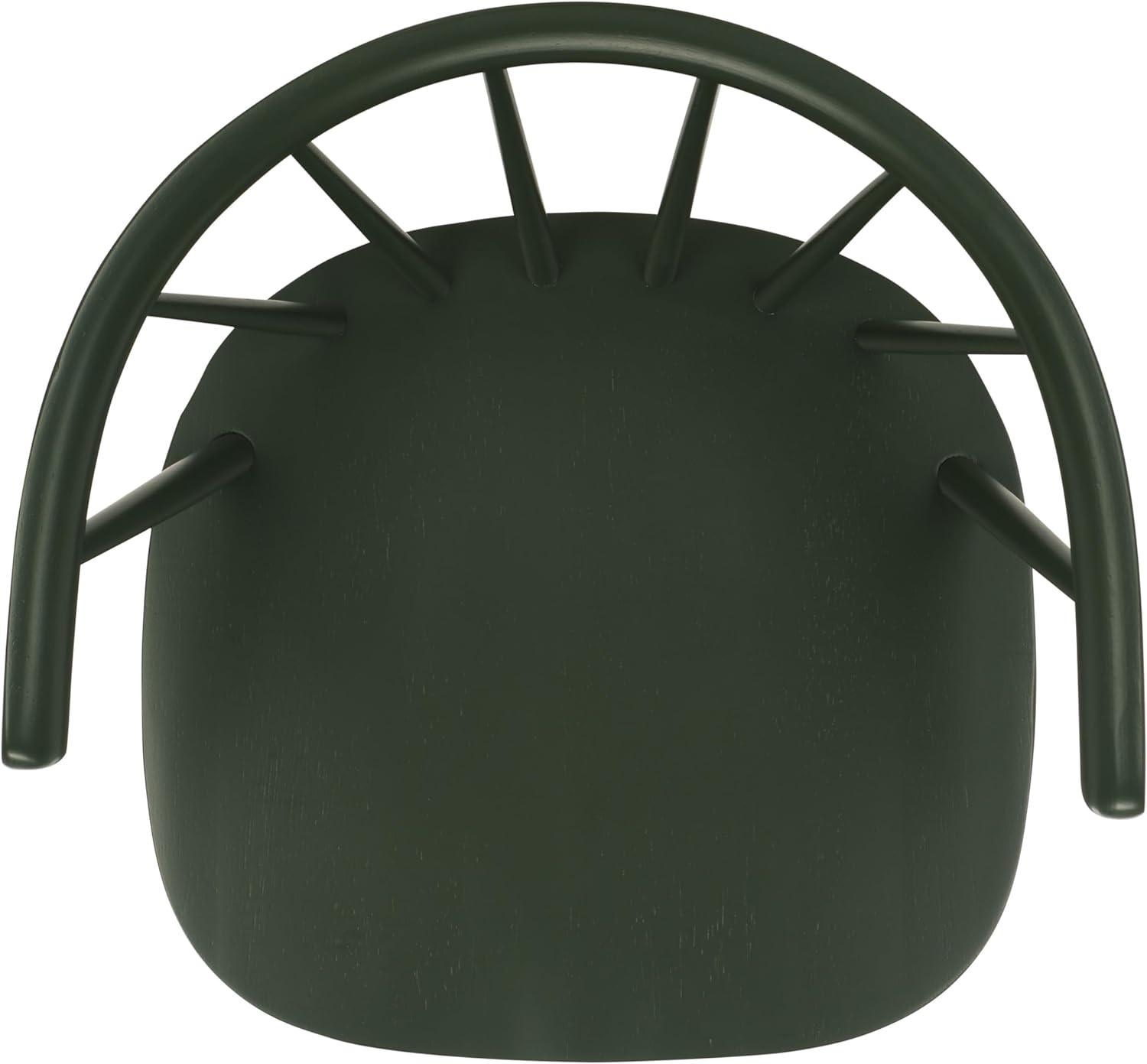 SAFAVIEH Blanchard Contemporary Wood Solid Dining Bistro Chair, Garden Green (Set of 2)
