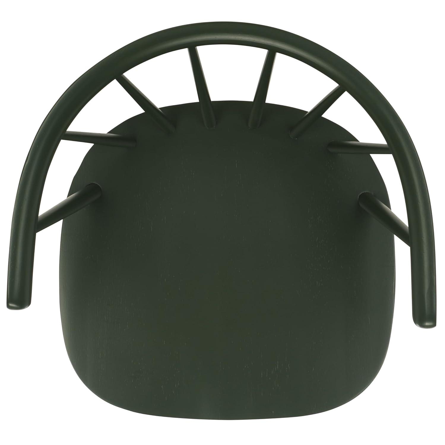 SAFAVIEH Blanchard Contemporary Wood Solid Dining Bistro Chair, Garden Green (Set of 2)