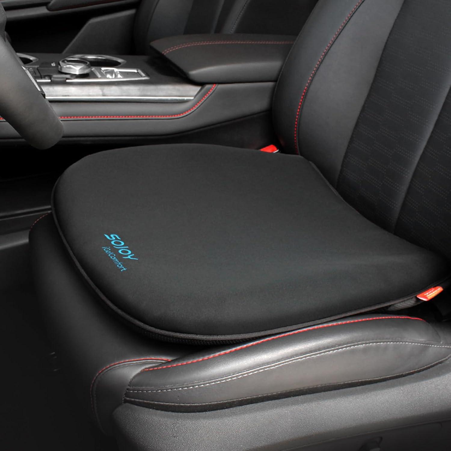 Black Gel and Memory Foam Portable Seat Cushion