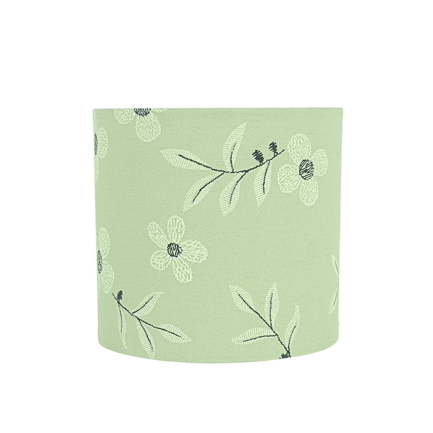 Aspen Creative 31197 Transitional Drum (Cylinder) Shaped Clip-On Construction Lamp Shade in Light Green, 5" wide (5" x 5" x 5")