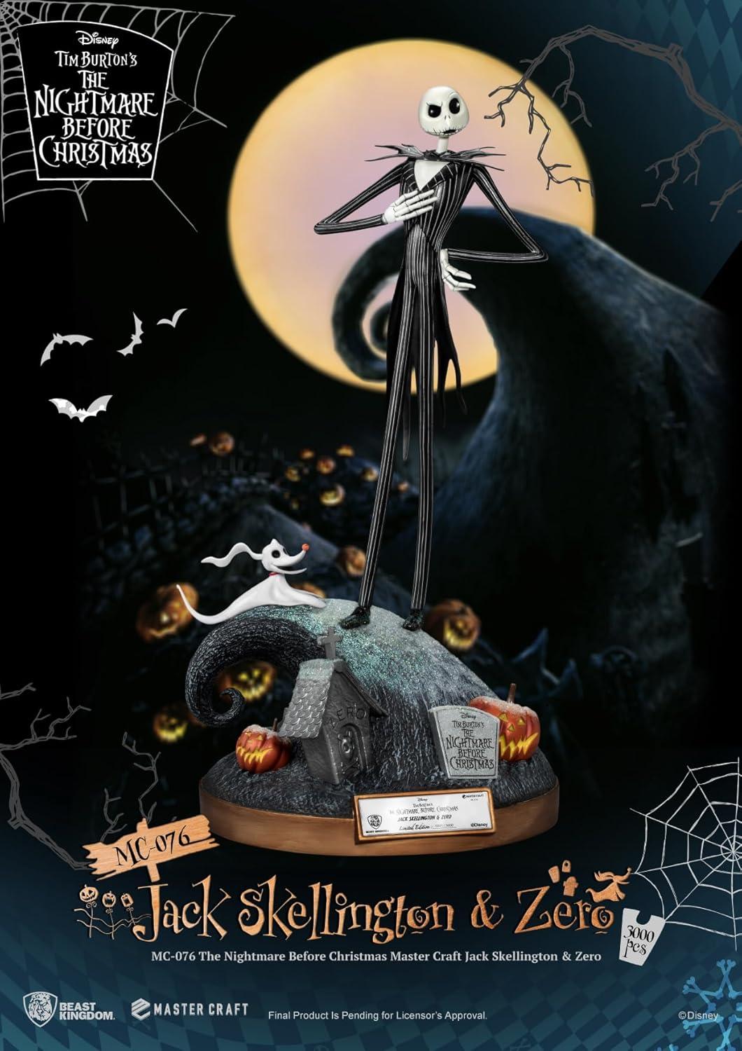 The Nightmare Before Christmas Master Craft Jack Skellington & Zero