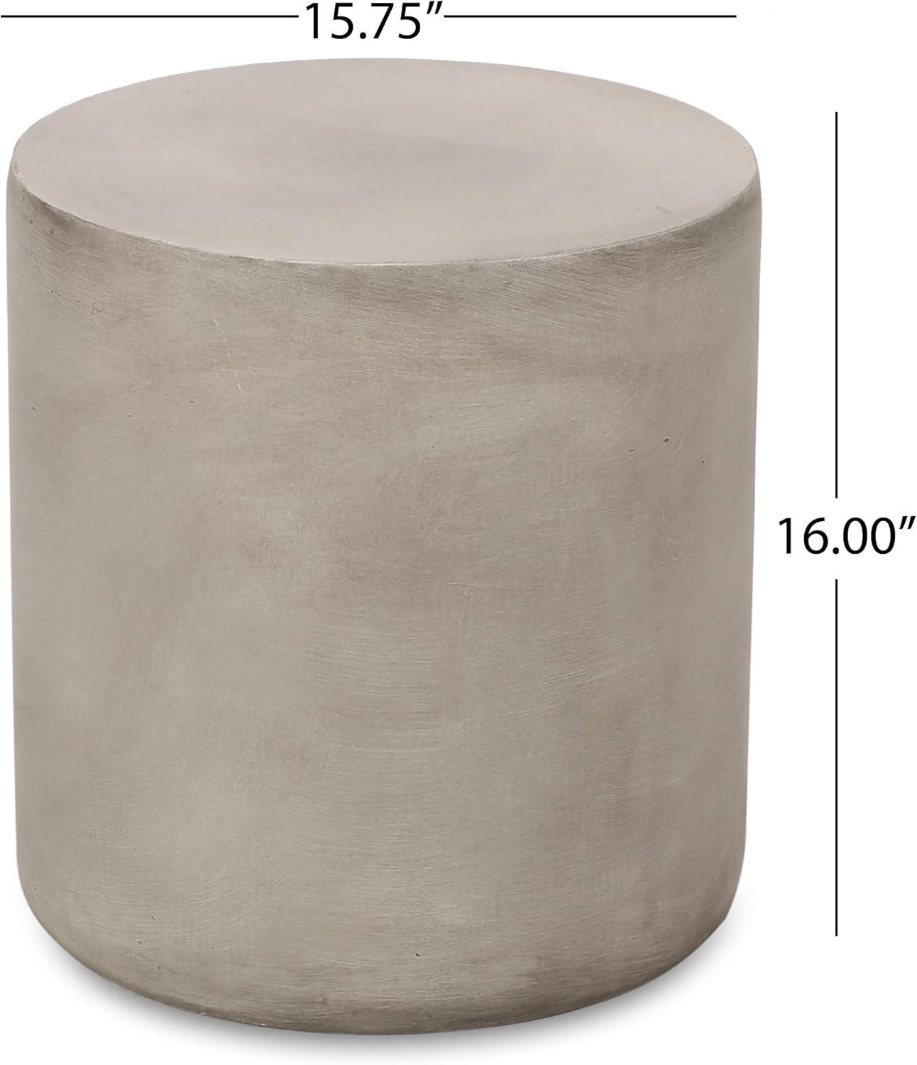 Christopher Knight Home Massey Patio Stone Side Table Light Gray