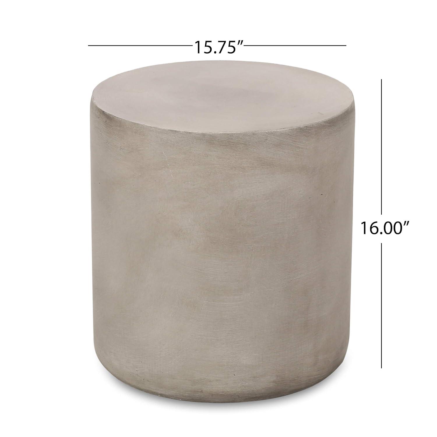 Christopher Knight Home Massey Patio Stone Side Table Light Gray