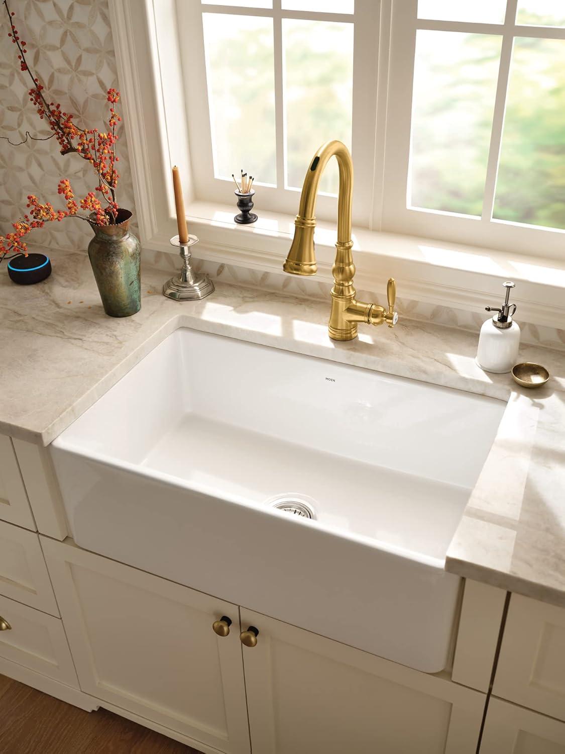 FC301810 Moen Fireclay 30" L X 18" W Farmhouse Kitchen Sink