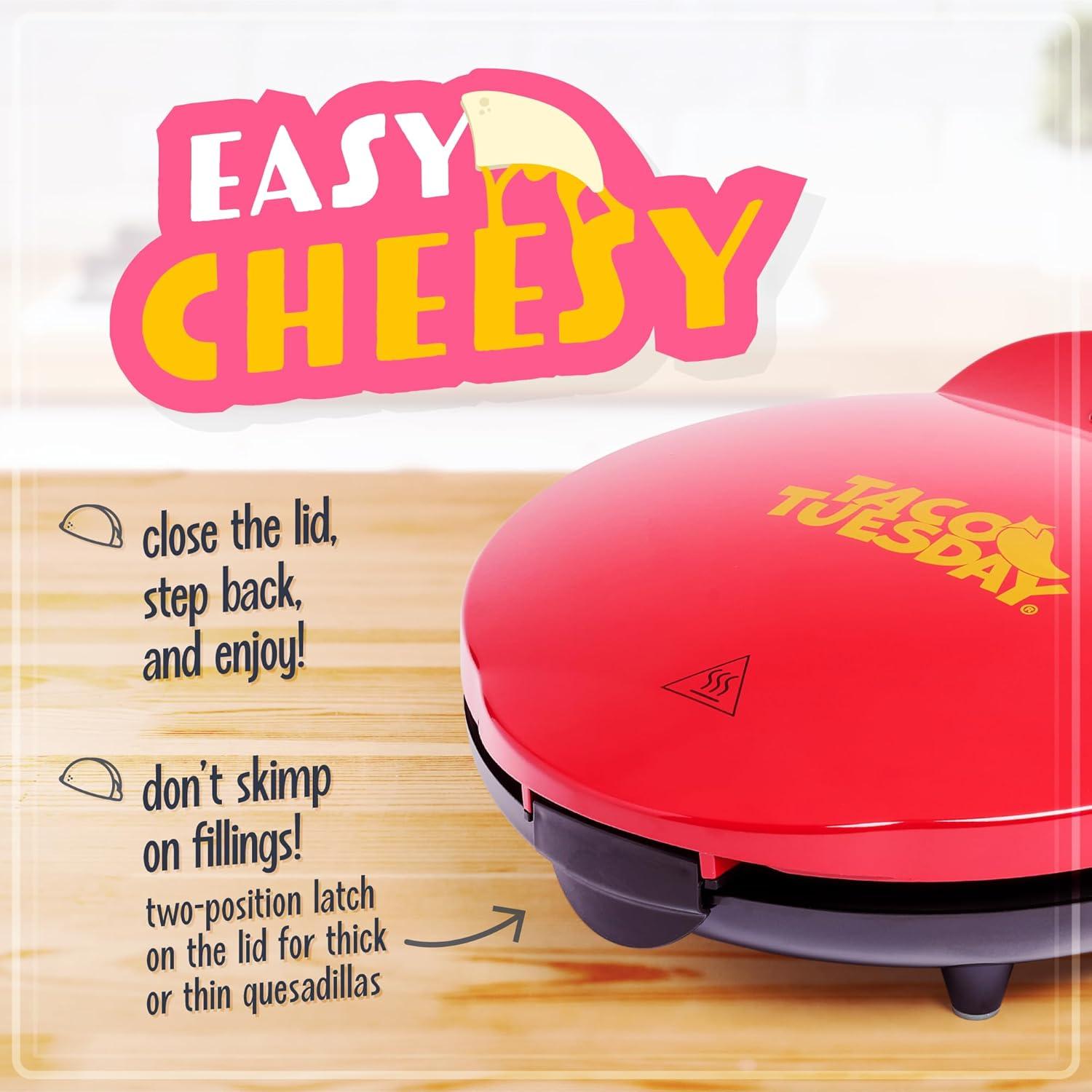 Taco Tuesday TCTEQM10RD 10 In. Electric Quesadilla Maker