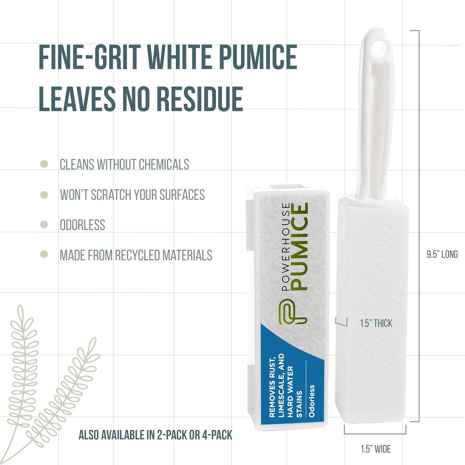 Powerstone Pumice Stone Toilet Bowl Cleaner with Handle (1-pack) - A Reliable and Harmless Solution for Cleaning