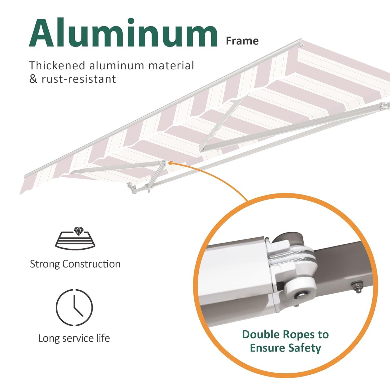 Newacme LLC Freeport Park Alvin 10 ft. W x 8 ft. D Retractable Patio Awning