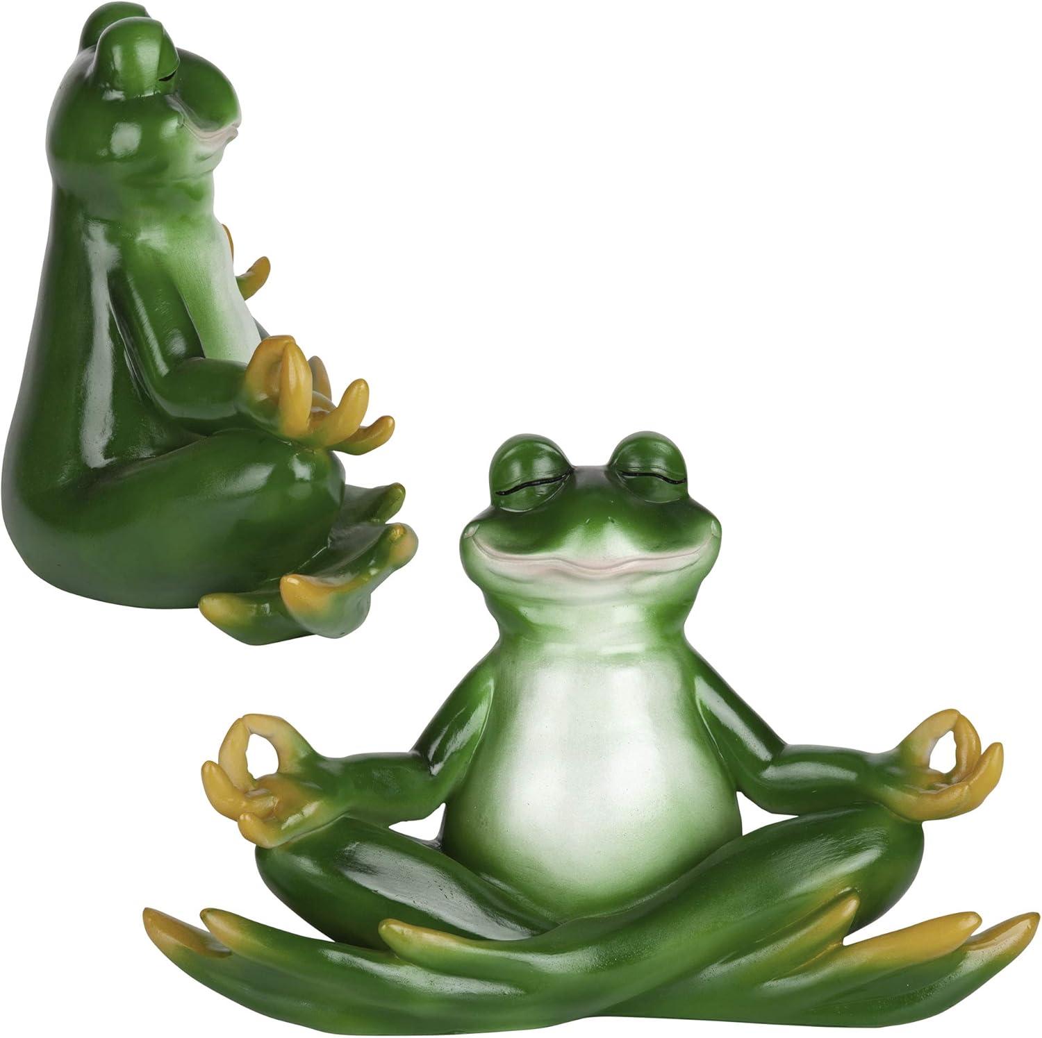 Strike a Pose Zen Yoga Frog Statue