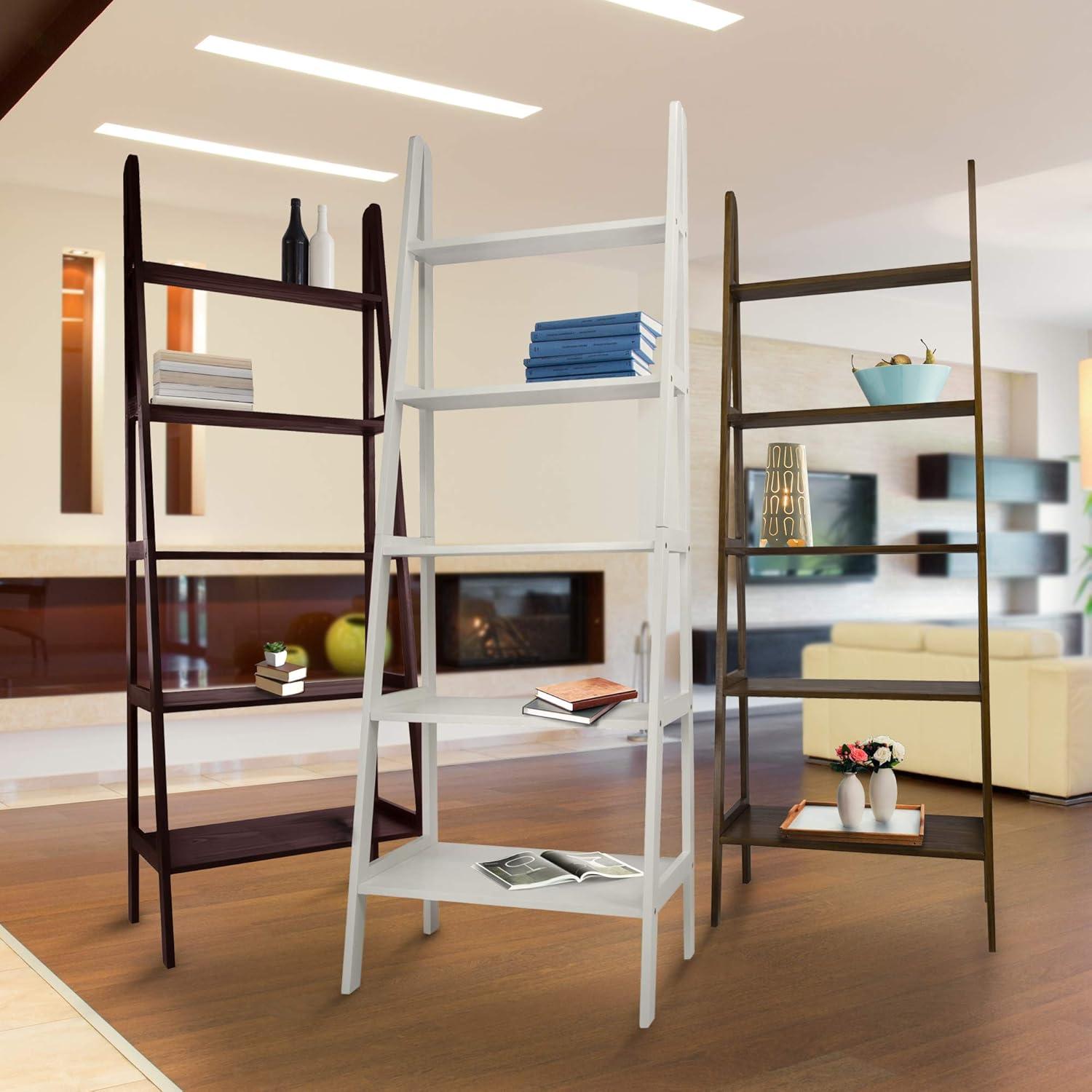 Casual Home 5-Shelf Ladder Bookcase