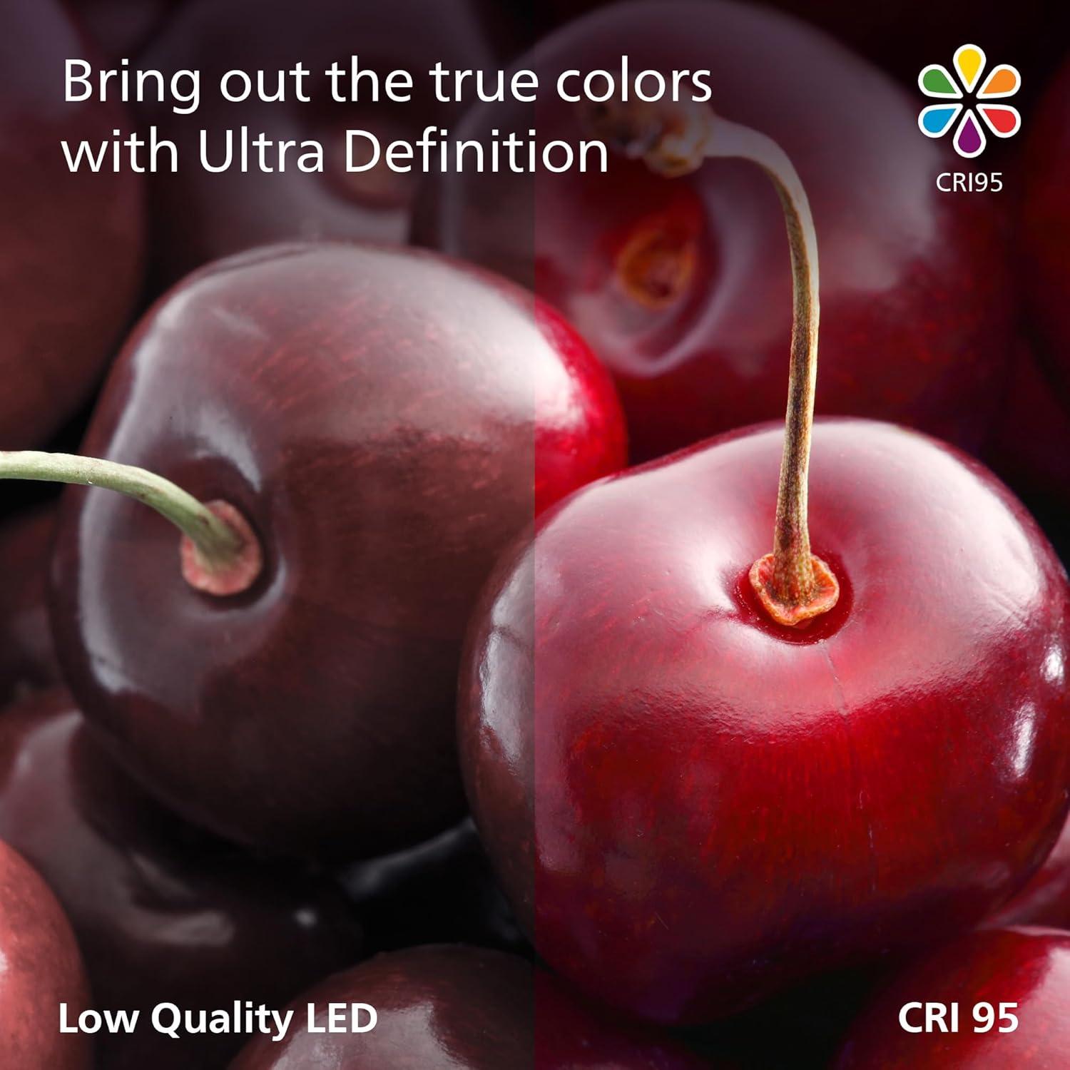 Philips UltraDef LED 60W Frosted Soft White A19 4P: Dimmable, Energy Star Certified, 800 Lumens, 13.7-Year Life