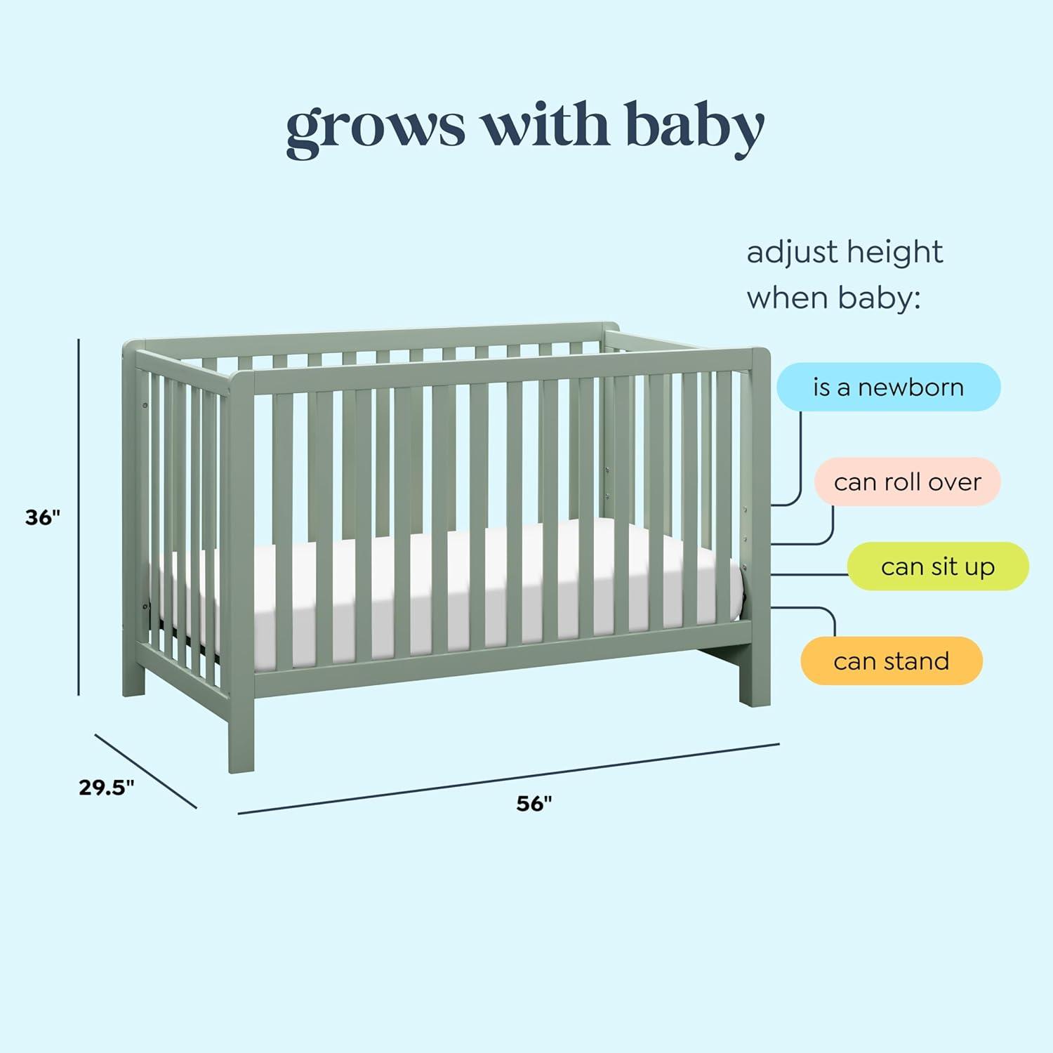 Carter's by DaVinci Colby 4-in-1 Low-profile Convertible Crib