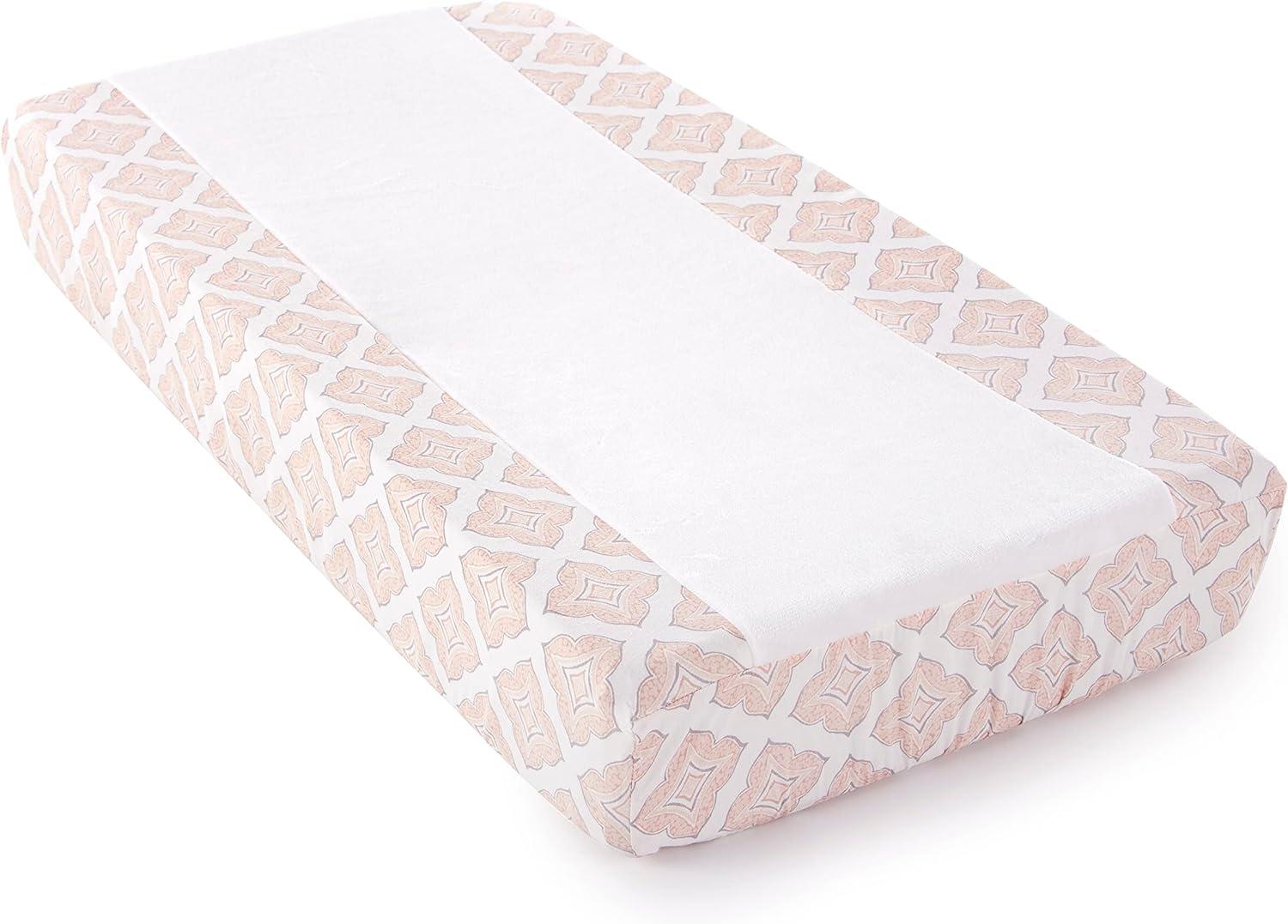 Blush Velvet Organic Baby Girls' Reversible Crib Bedding Set