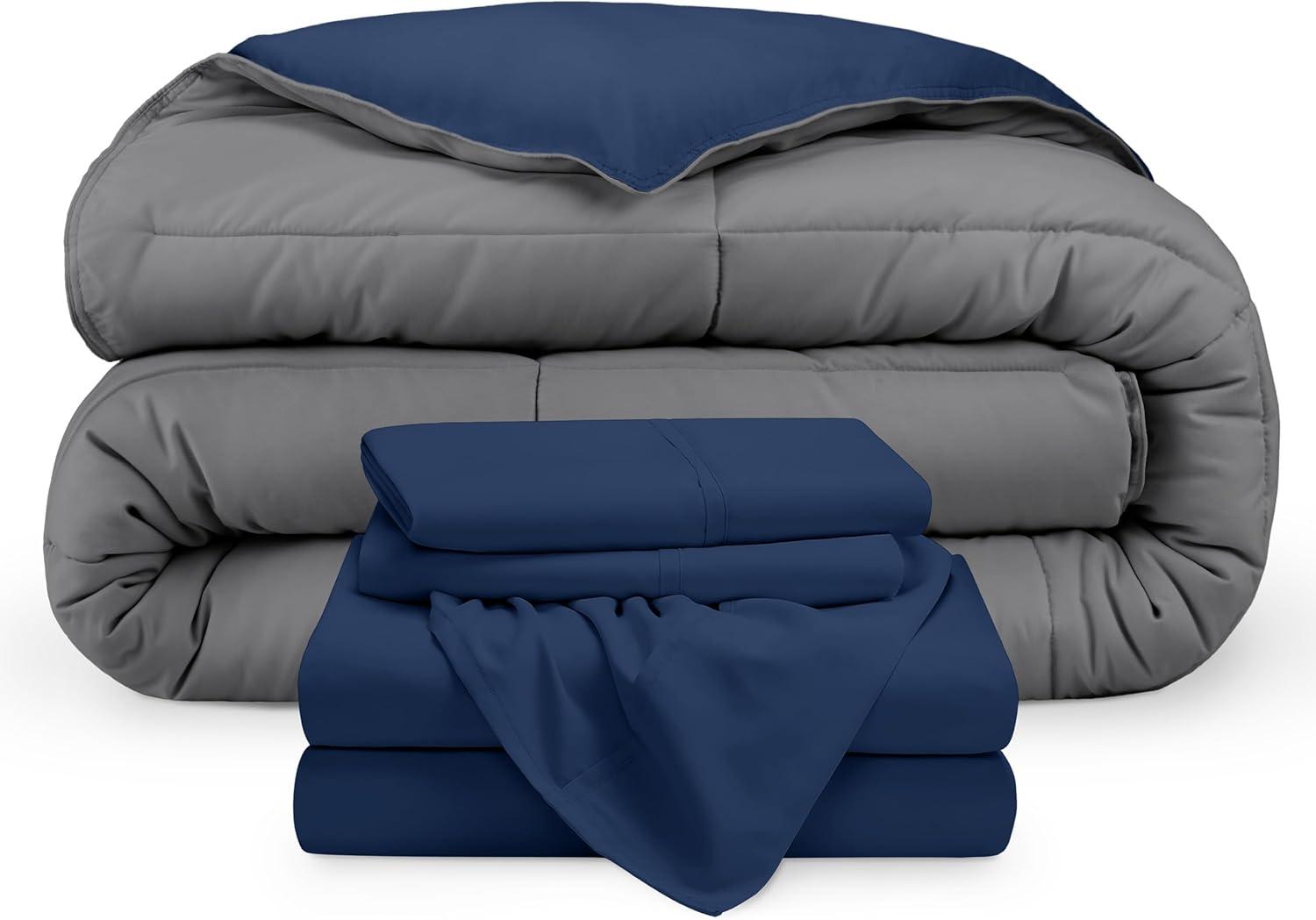Bare Home 1800 Premium Microfiber Reversible Bed-In-A-Bag