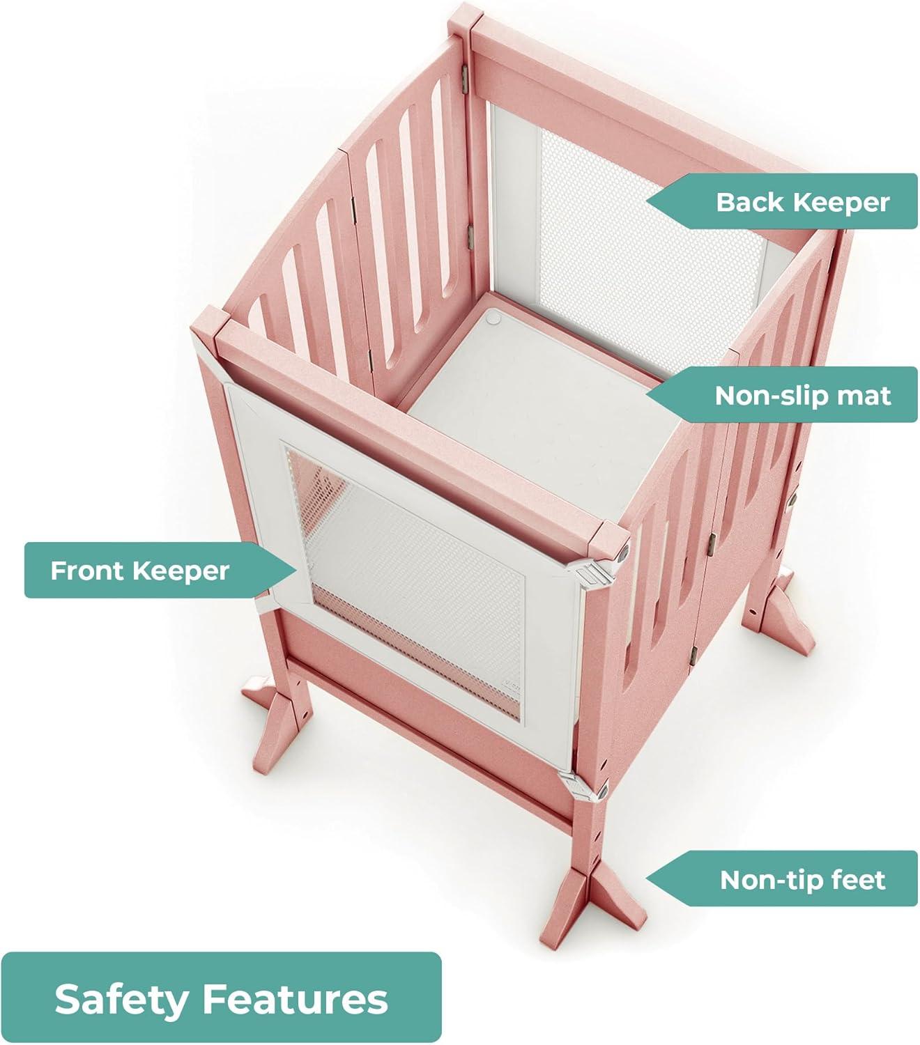 Guidecraft Contemporary Kitchen Helper Foldable Step Stool