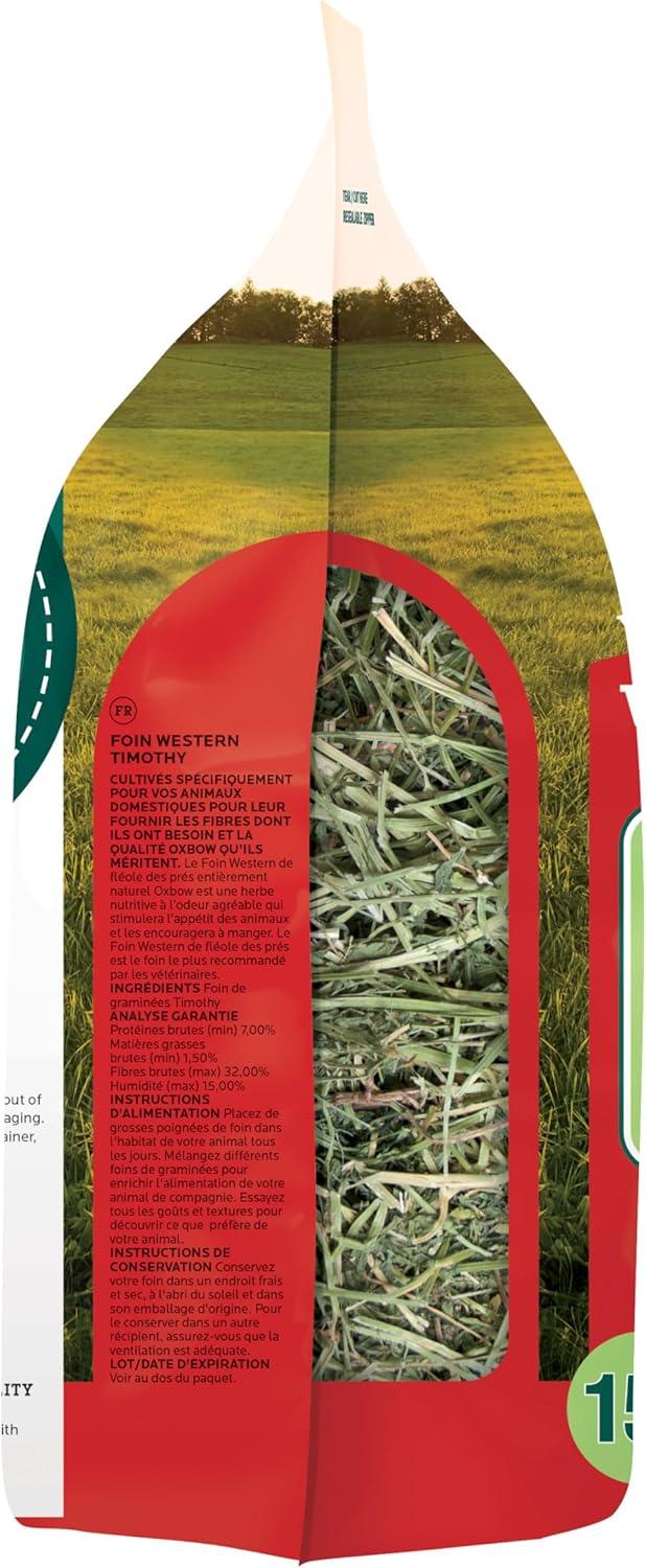 Oxbow Animal Health Western Timothy Hay for Pets, 15-Ounce