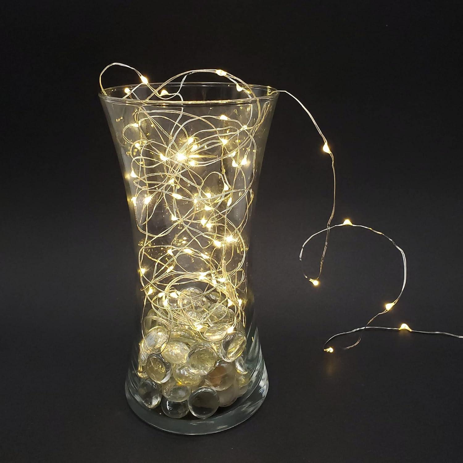 Battery Operated LED Fairy String Lights - Set of 6, Soft White Lights for Versatile Indoor Decor