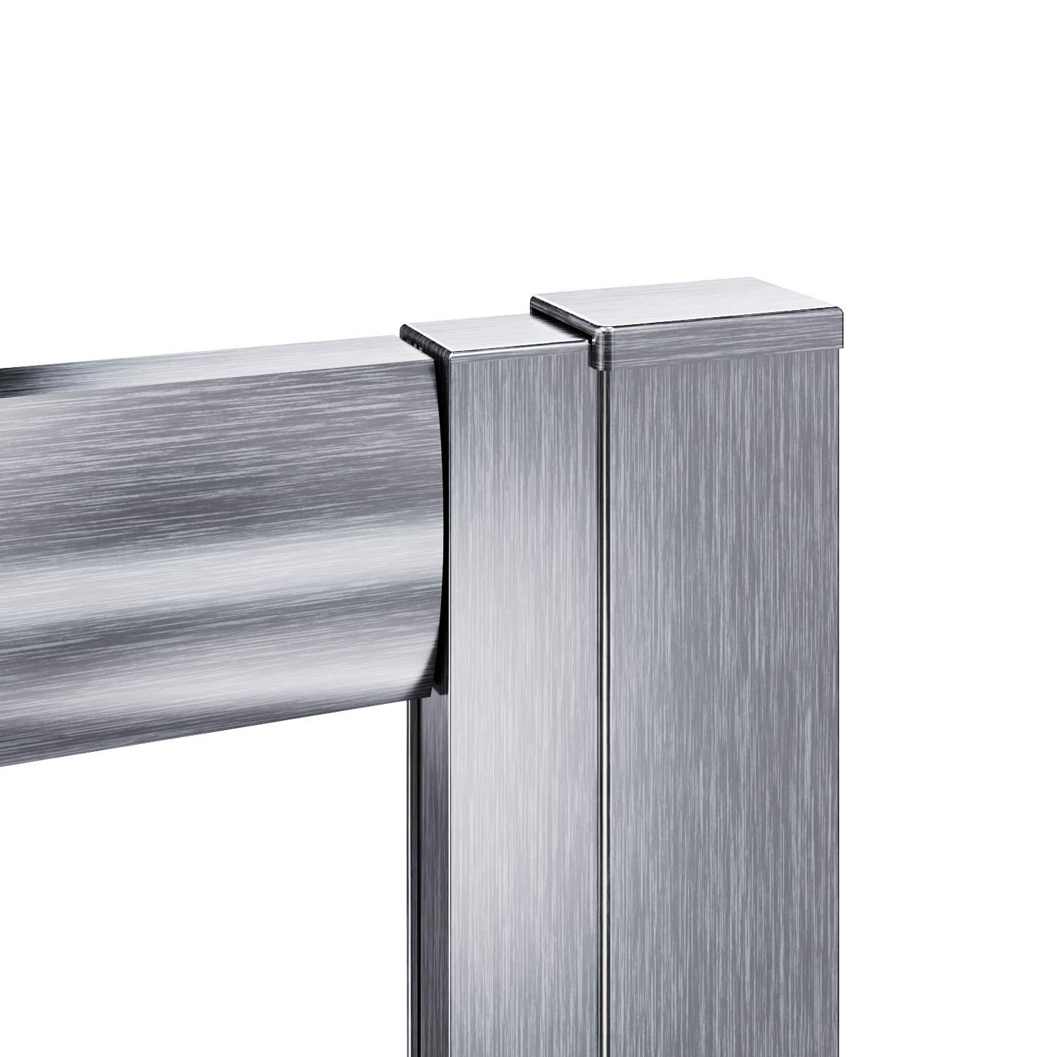 ELEGANT Corner Shower Enclosure Sliding Door 34'' D x 34'' W x 72'' H Double Sliding Shower Doors 1/4 in.Clear Glass French Corner Enclosure,Brushed Nickel (Shower Base No Included)