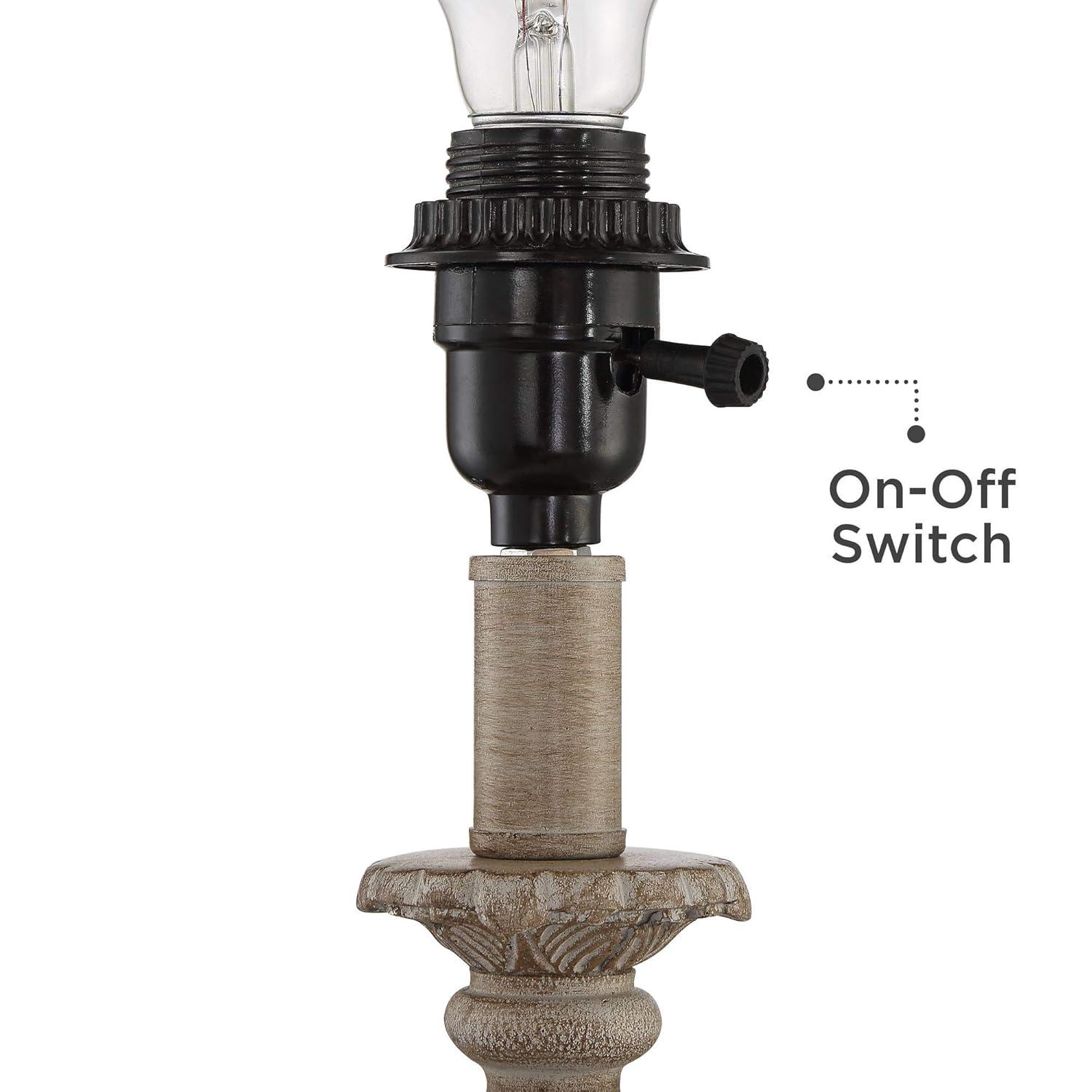 Regency Hill Cali Traditional Accent Table Lamps 19" High Set of 2 Antique Beige Off White Bell Shade for Bedroom Living Room Bedside Nightstand Kids