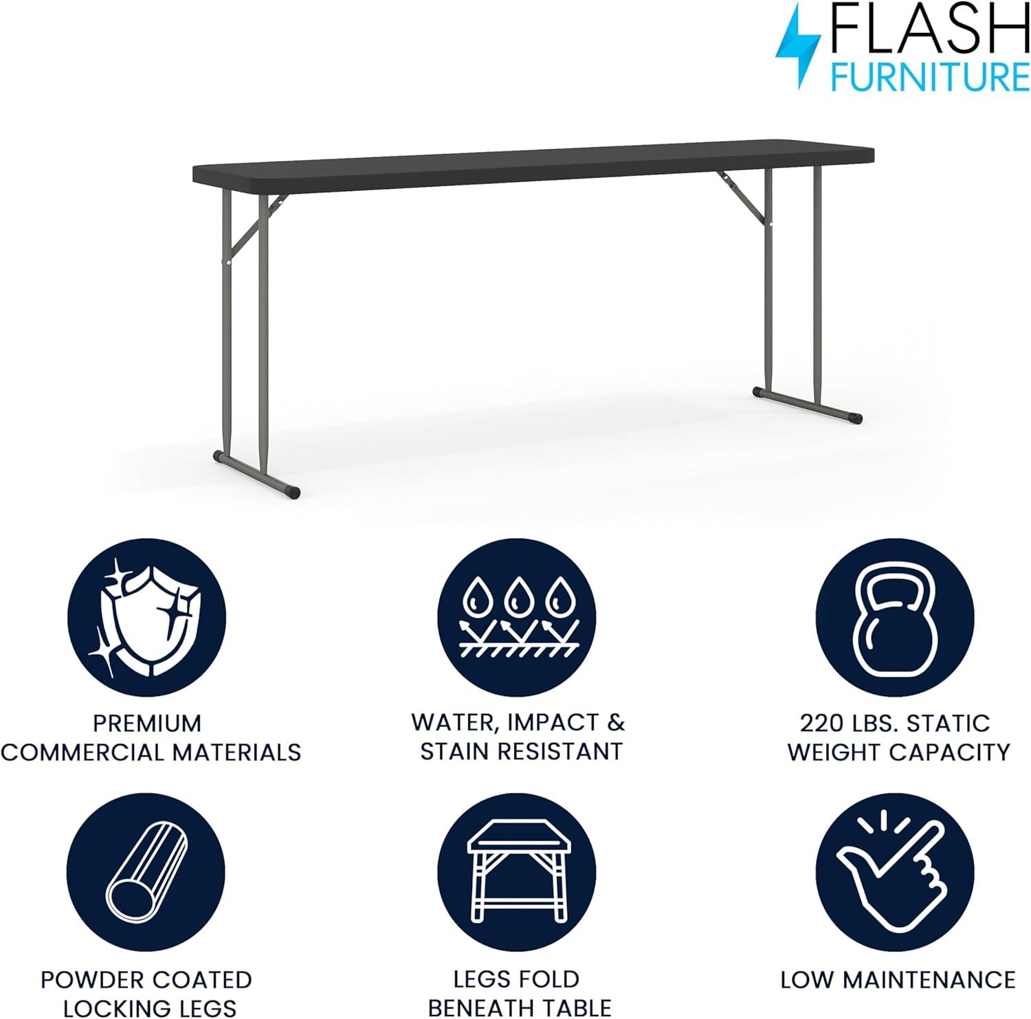 Parker Rectangular Plastic Folding Training and Event Table