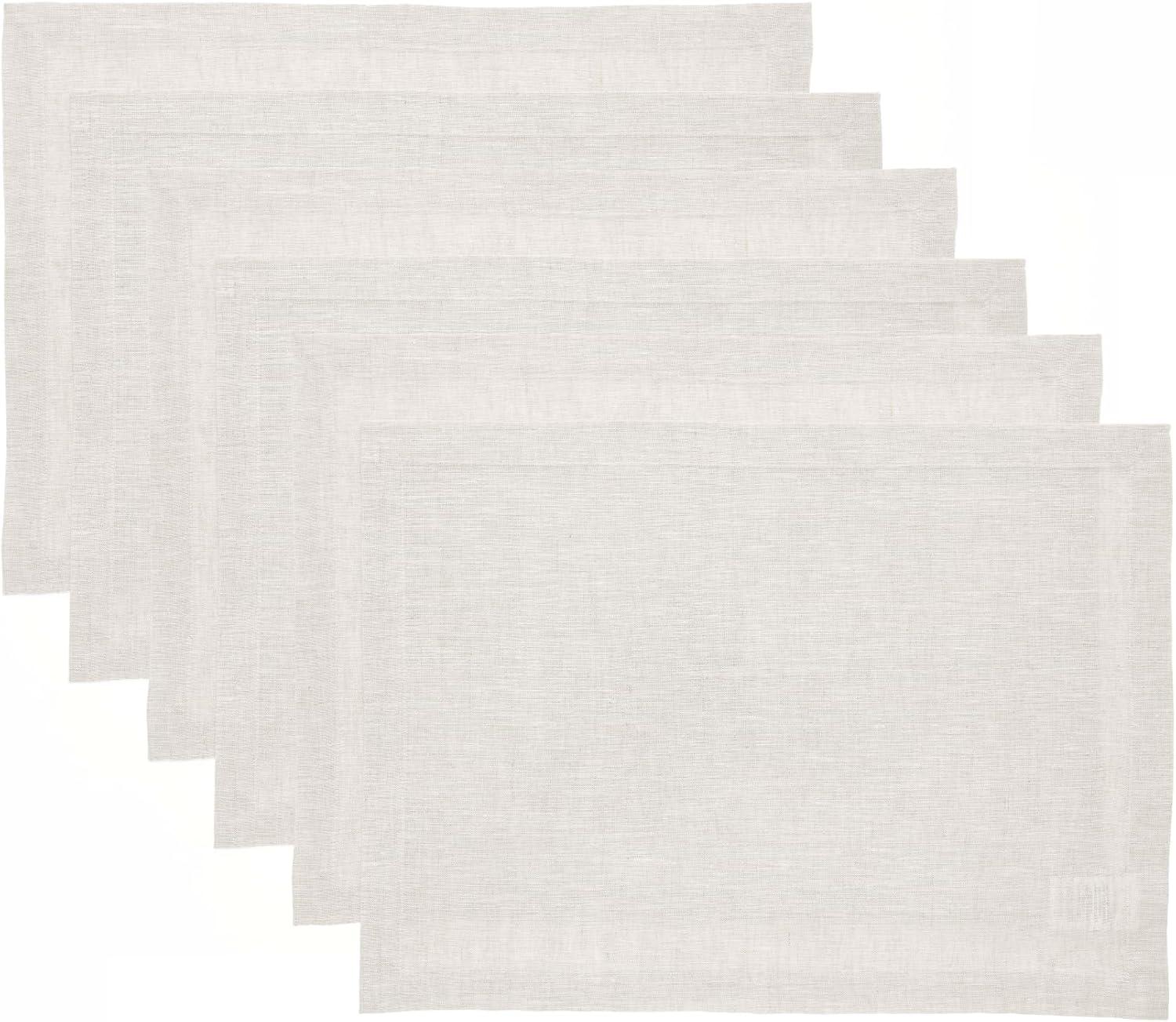 Solino Home 100% Pure Linen Placemats - Athena (Set of 6)