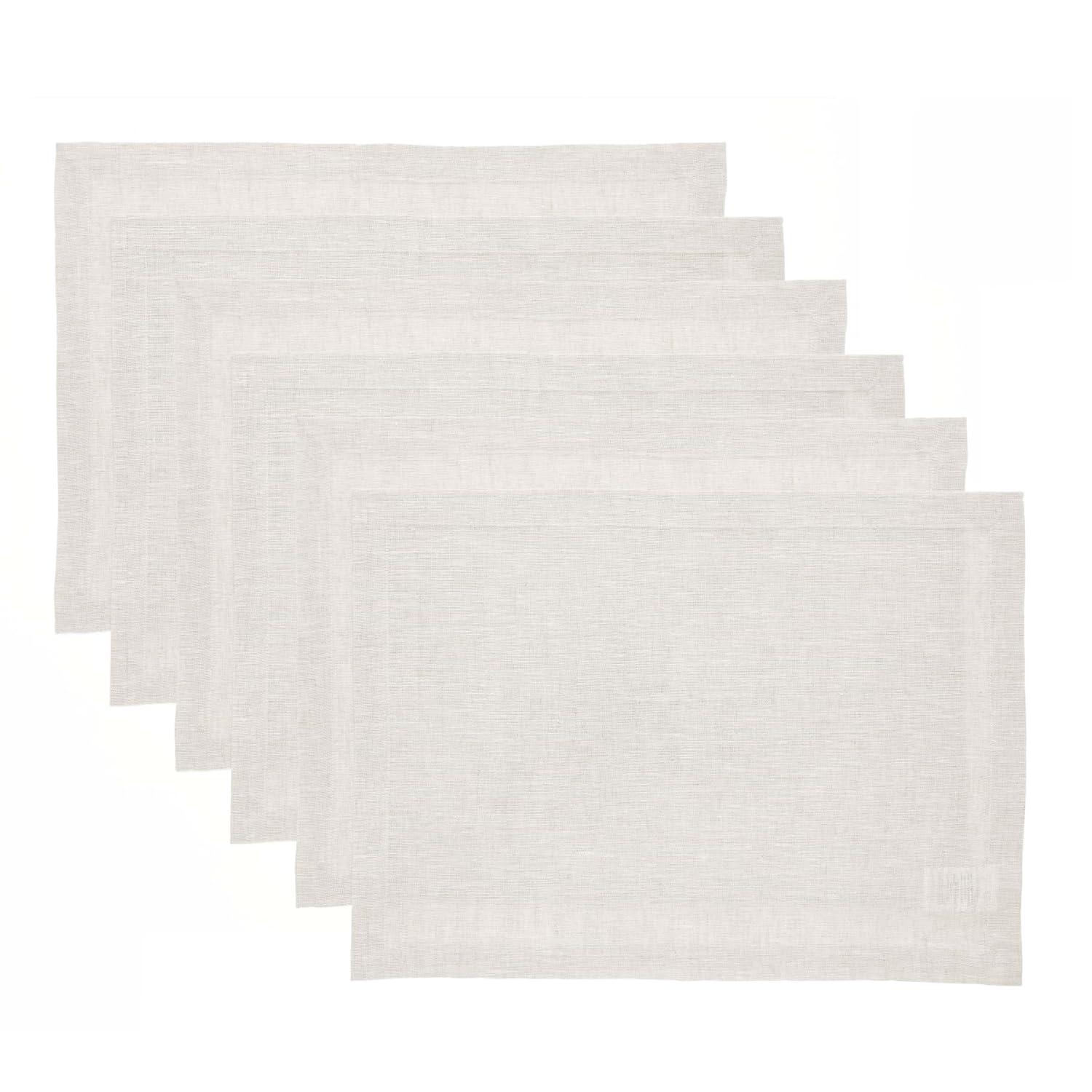 Solino Home 100% Pure Linen Placemats - Athena (Set of 6)