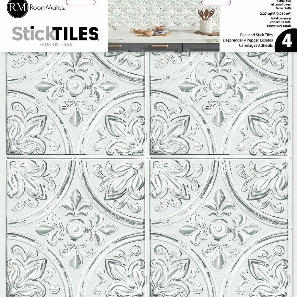 10.5'' W x 10.5'' L Peel and Stick Field Tile