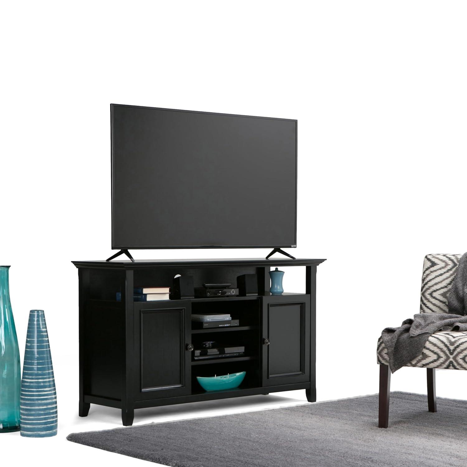 Simpli Home Amherst 54" TV Stand in Black