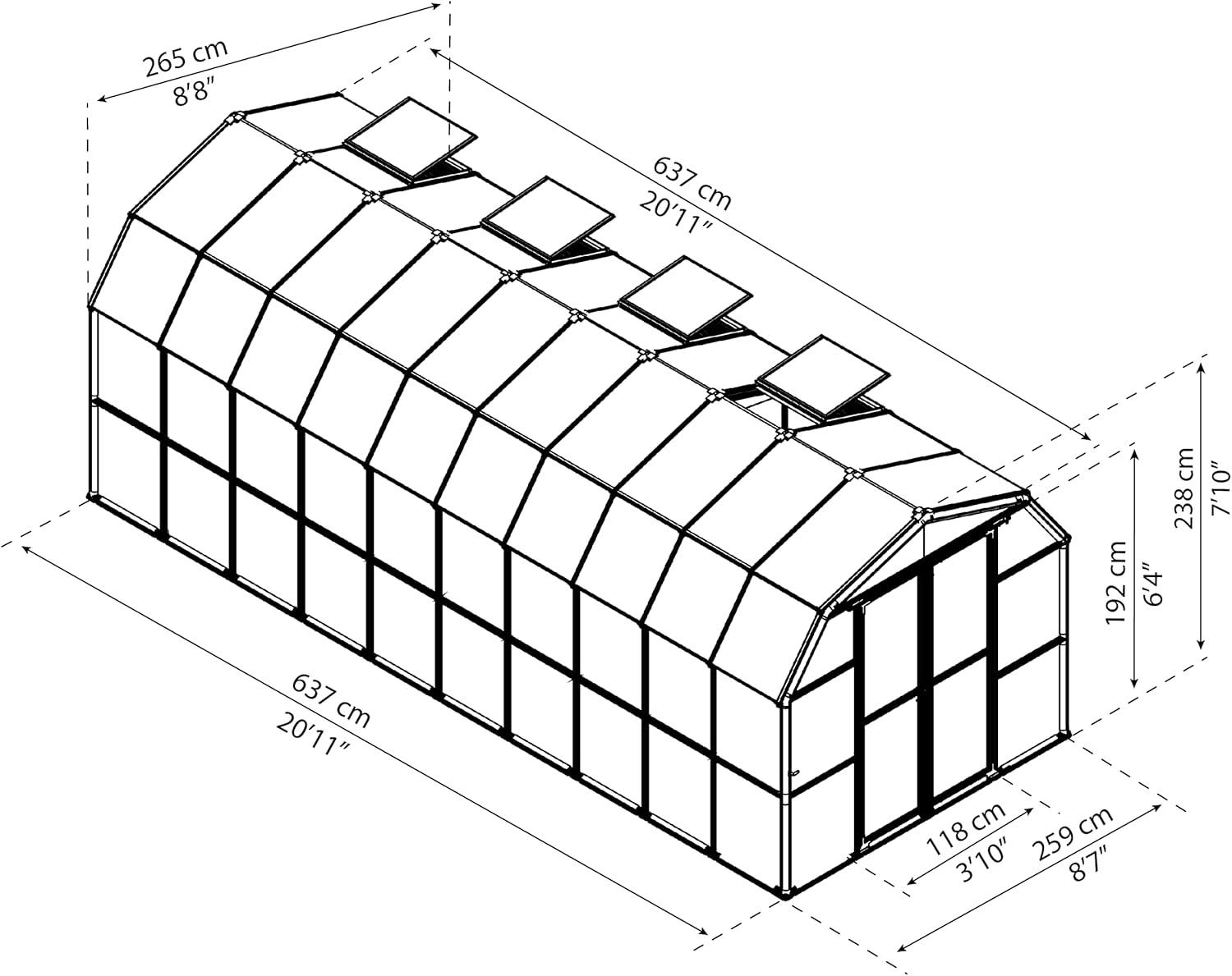 Canopia Palram - Canopia Grand Gardener 2 Clear Greenhouse