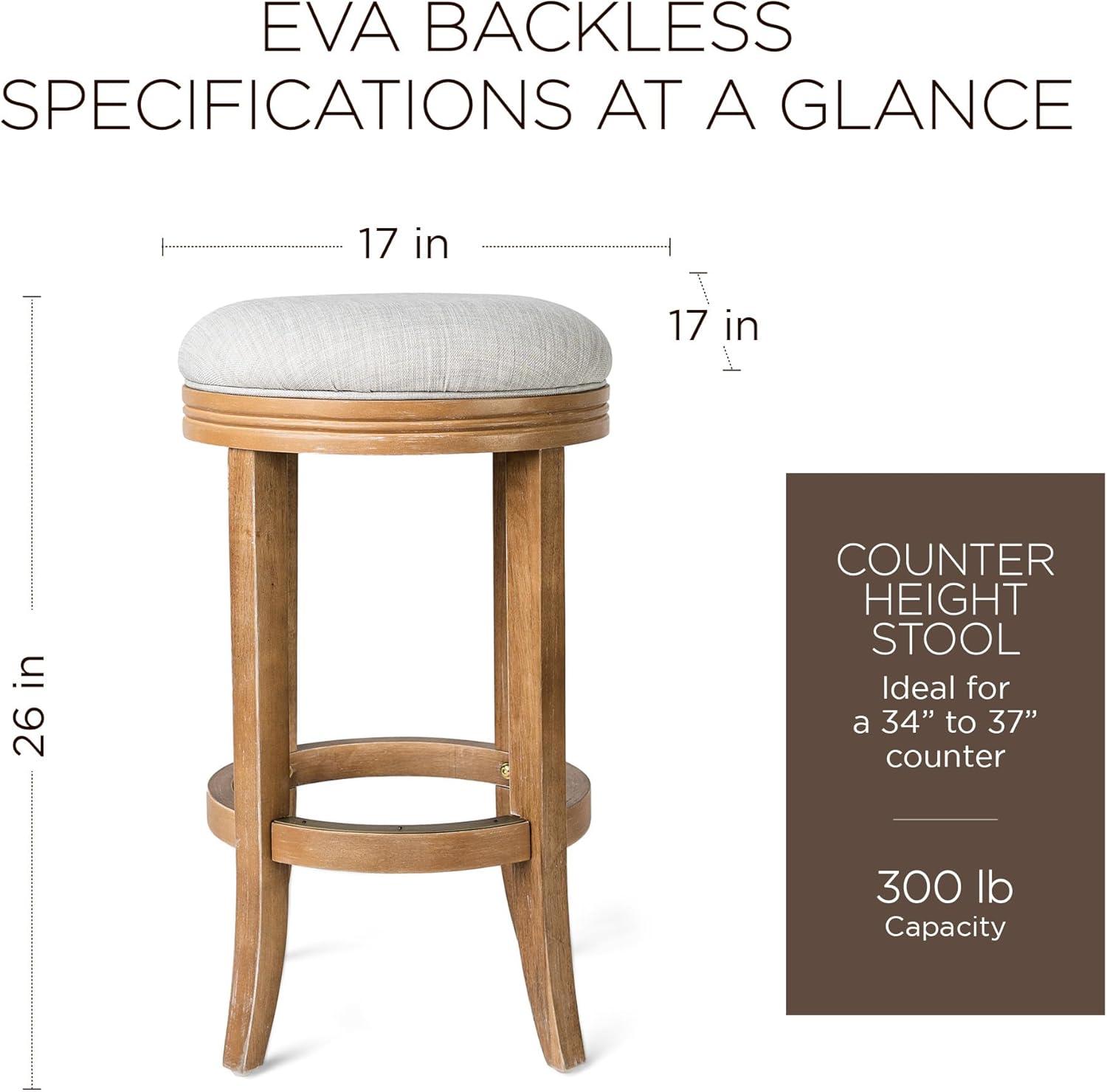 Maven Lane Eva Bar Stool with Fabric Upholstery