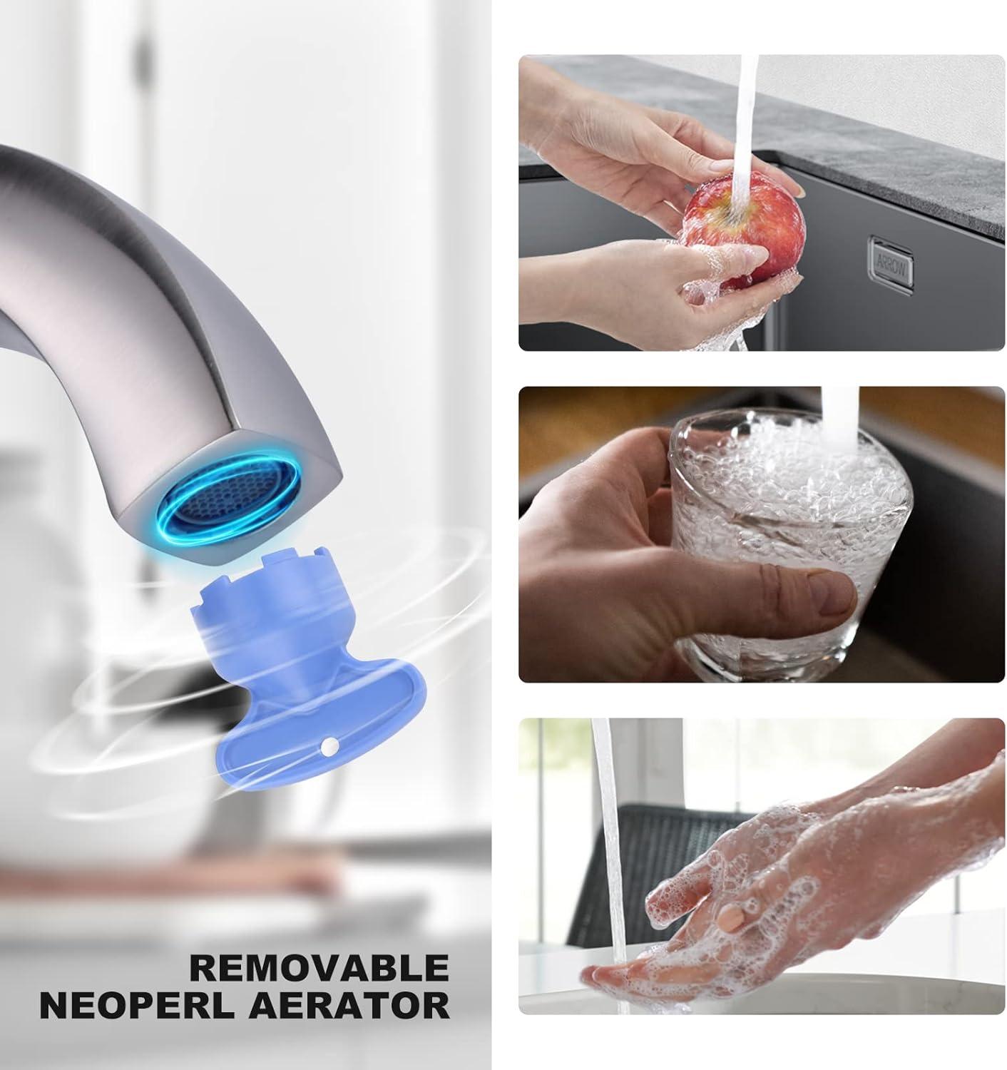 Single-Hole Single-handle Bathroom Faucet with Drain Assembly