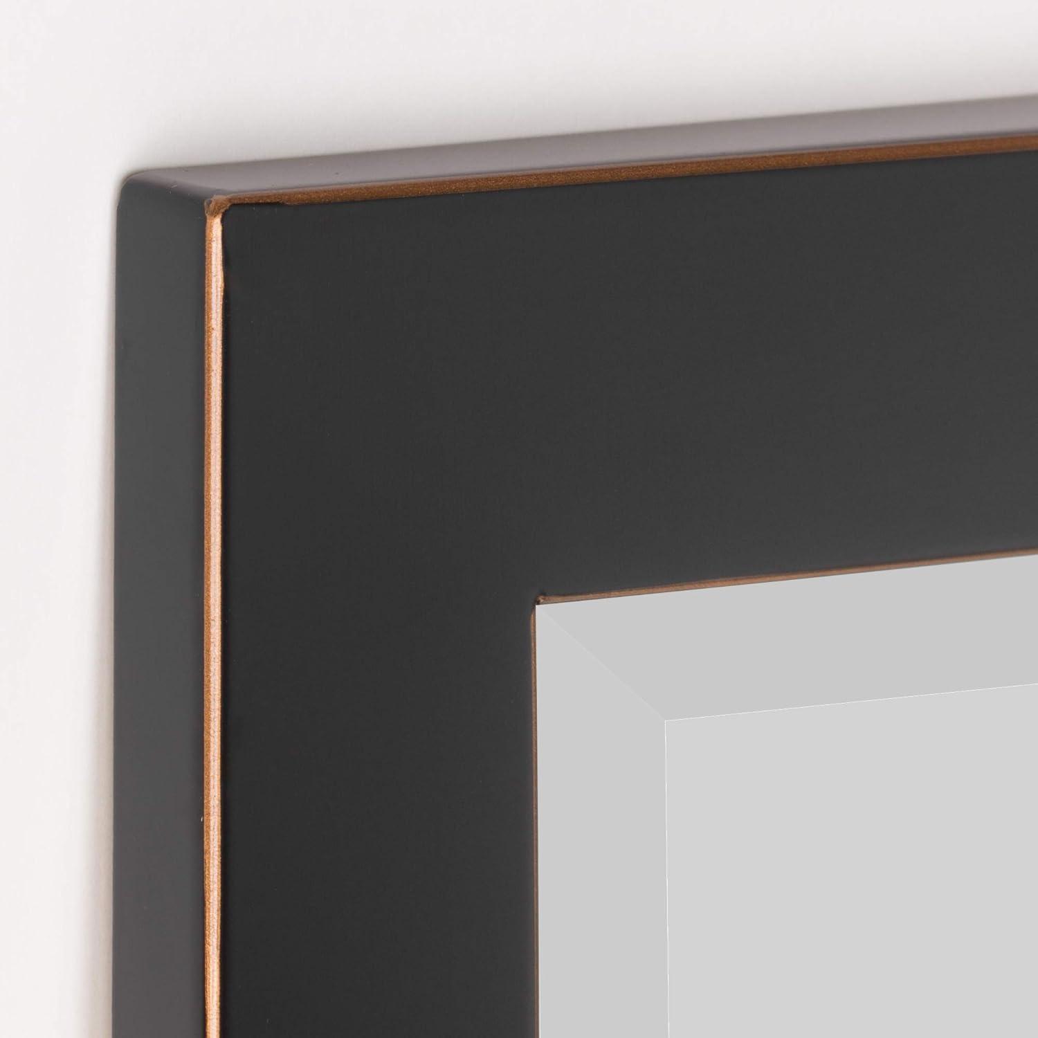 Head West Oil-Rubbed Dark Bronze Stainless Steel Frame Vanity Mirror - Elegant Rectangle Bathroom Mirror with Z-Bar Brackets for Easy and Sturdy Vertical & Horizontal Mounting - 30" x 40"