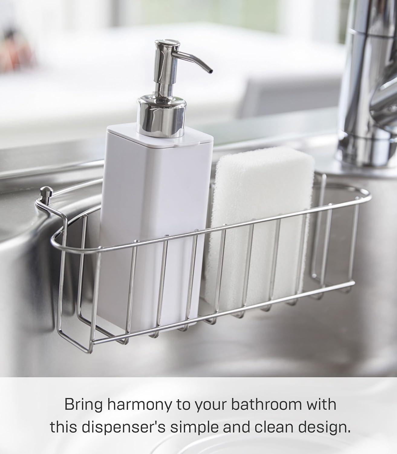 Yamazaki Home Yamazaki Home Refillable Hand Soap Dispenser With Pump, Bathroom, Kitchen, 8.5 fluid oz.