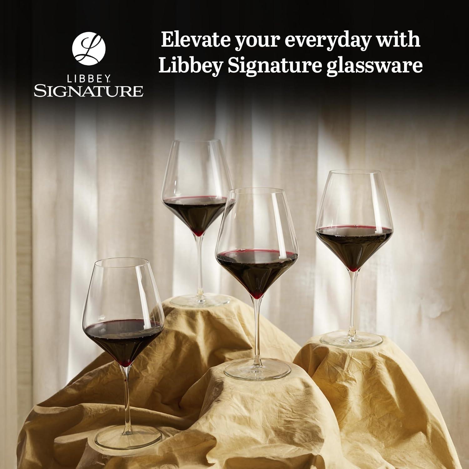 Libbey Signature Greenwich Red Wine Glasses, 24 ounce, Set of 4