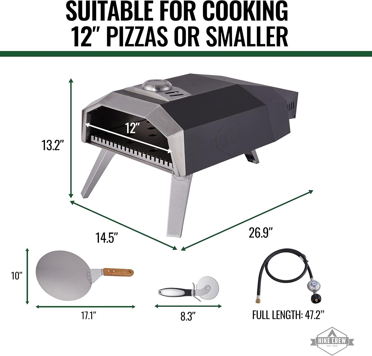 Hike Crew Stainless Steel Free Standing Pizza Oven