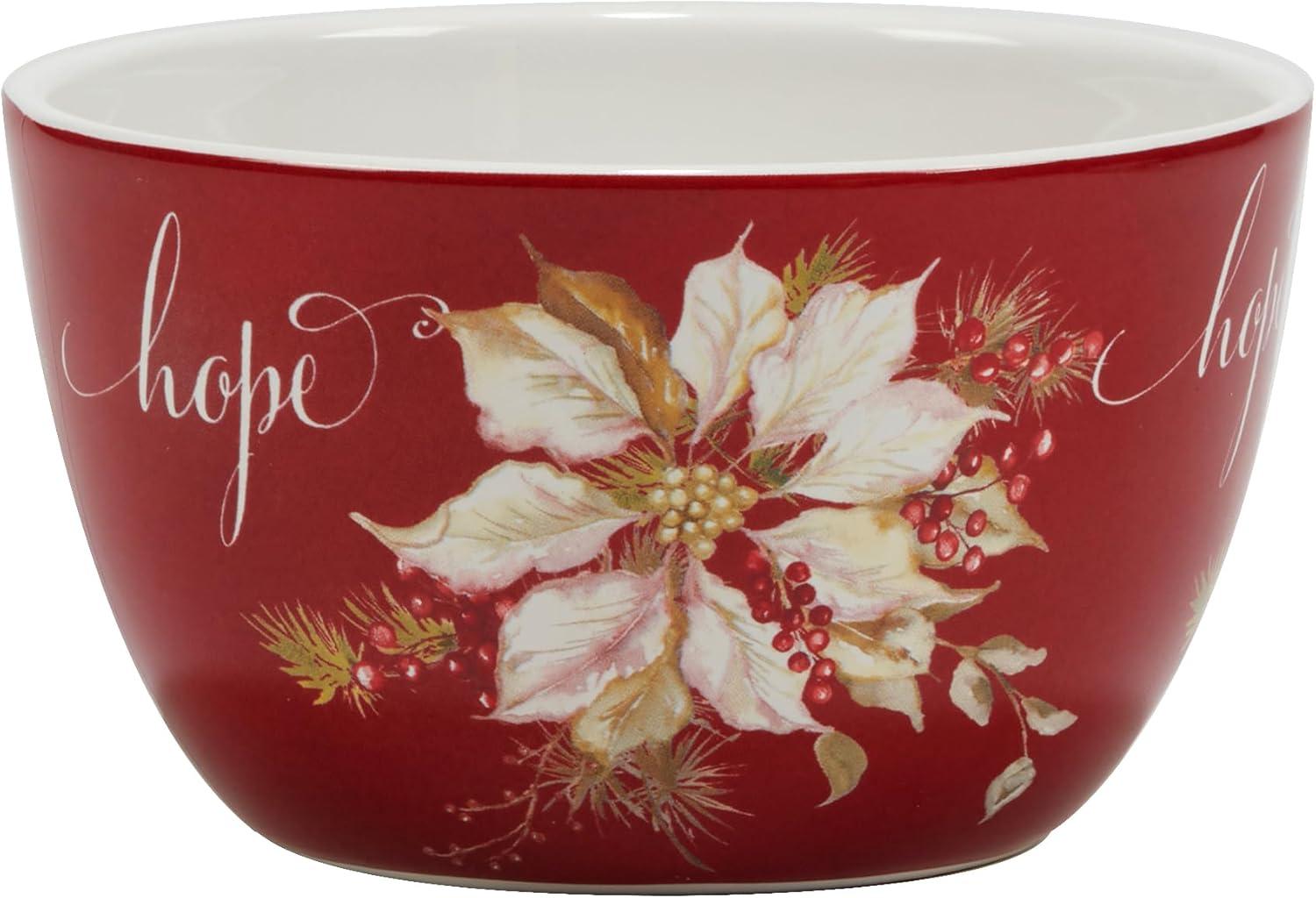 Certified International Set of 4 Winters Joy Assorted Ice Cream Bowls