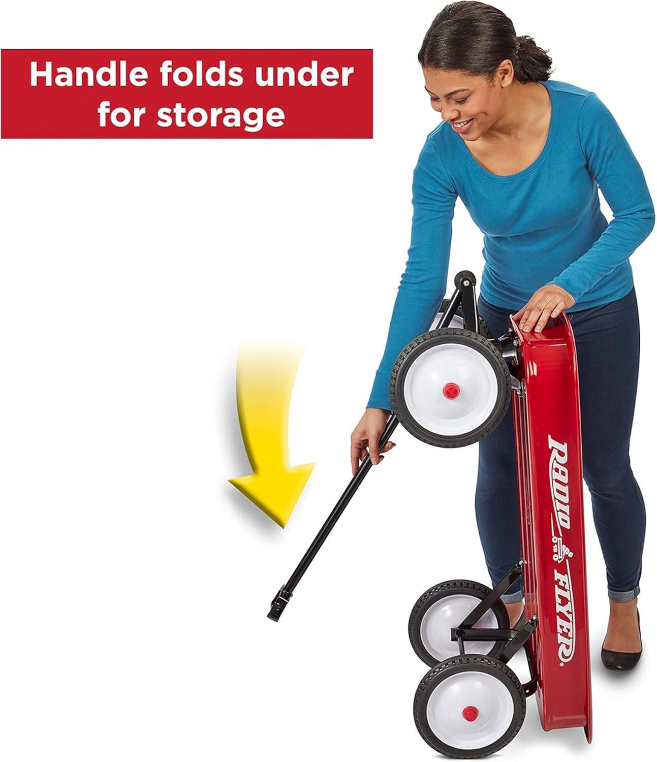 Radio Flyer Full-Size All-Terrain Steel and Wood Pull Food & Drink Server