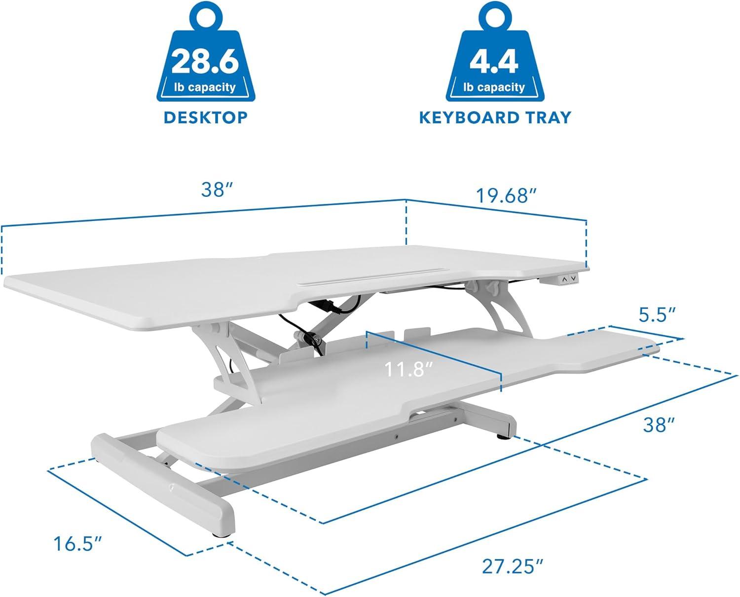 Adjustable Metal Base Standing Desk Converter